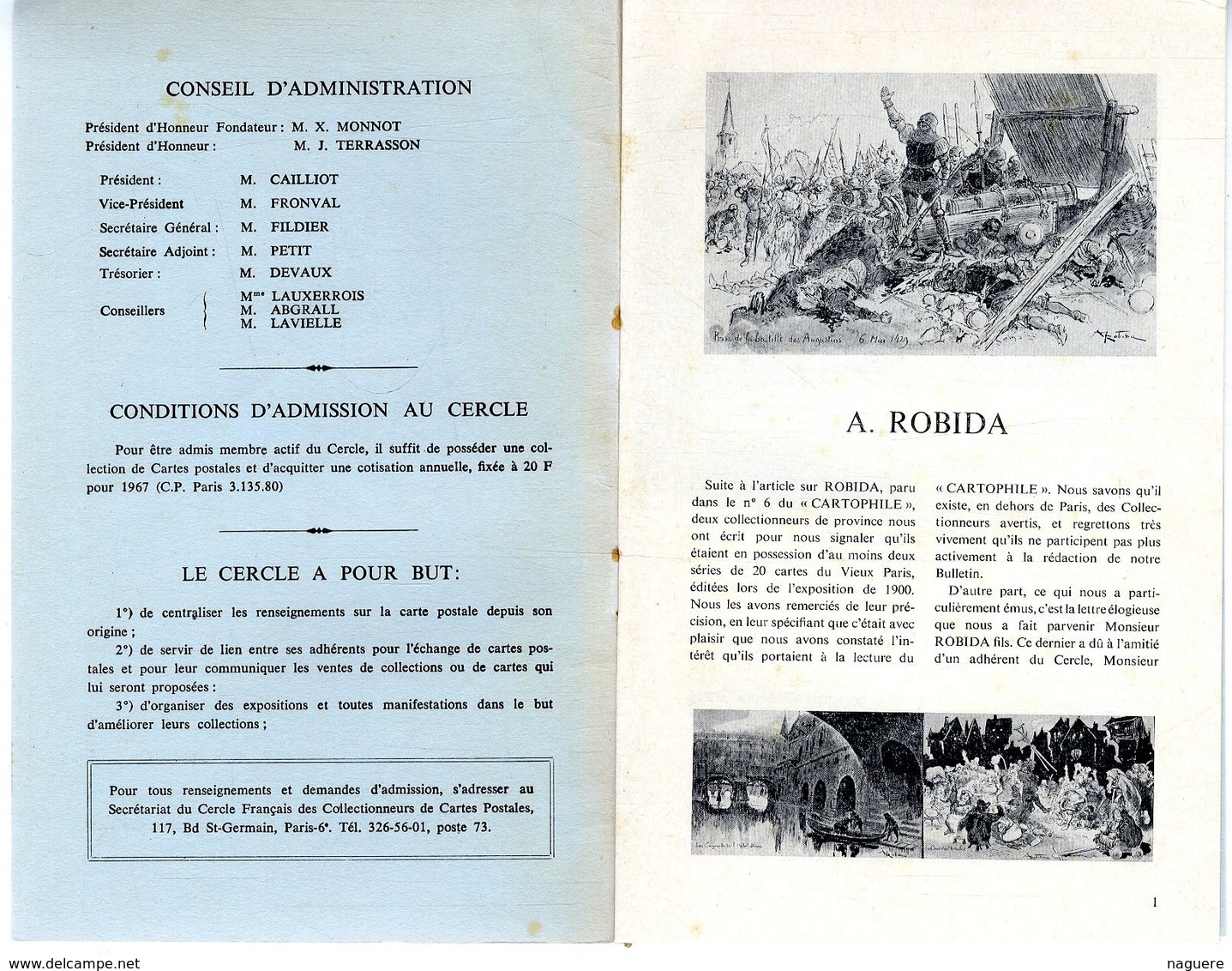 LE CARTOPHILE  MARS 1968  N° 8   -  16 PAGES ROBIDA LE GLOBE TROTTER GODON BENNET    Etc . - Français