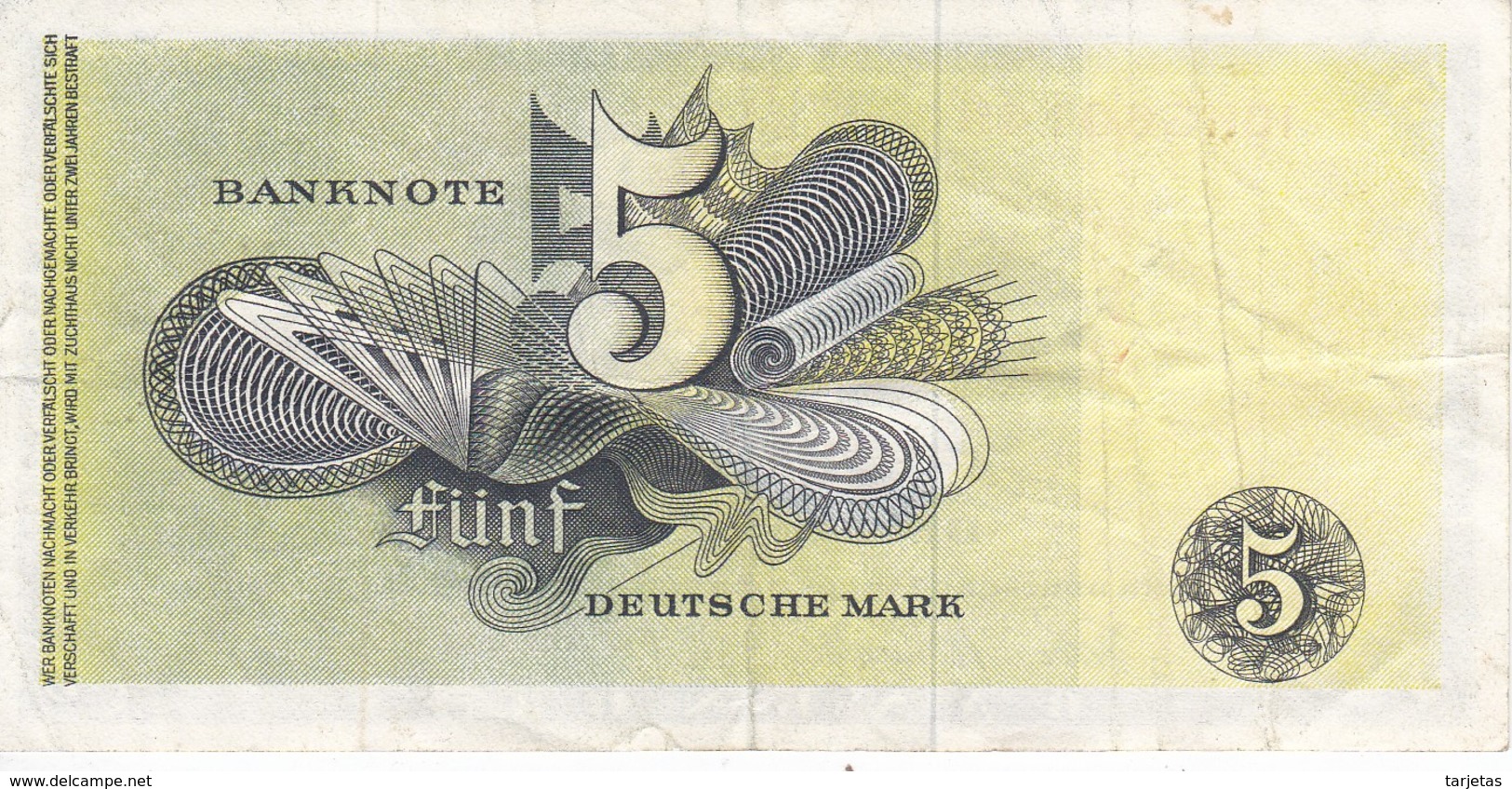 BILLETE DE ALEMANIA DE  5 MARCOS DEL AÑO 1948  (BANKNOTE) TORO-BULL - 5 Deutsche Mark