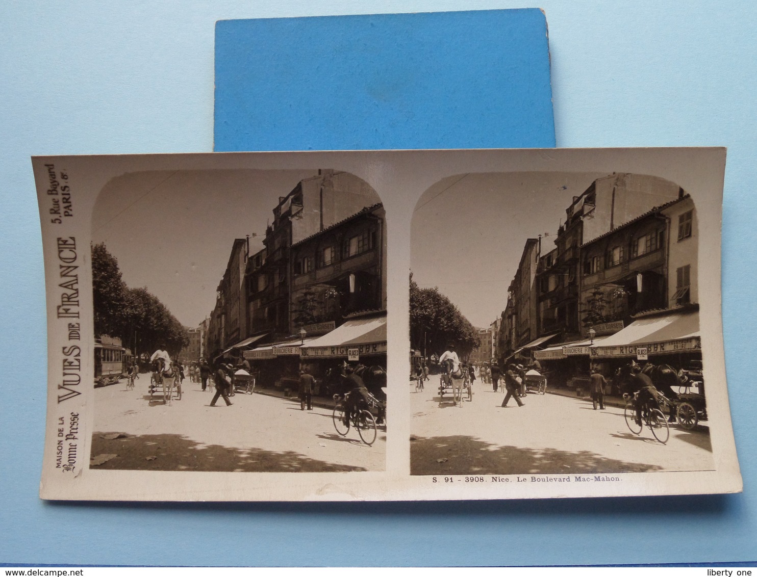 NICE : Le Boulevard Mac-Mahon - S. 91 - 3908 ( Maison De La Bonne Presse VUES De FRANCE ) Stereo Photo ! - Photos Stéréoscopiques