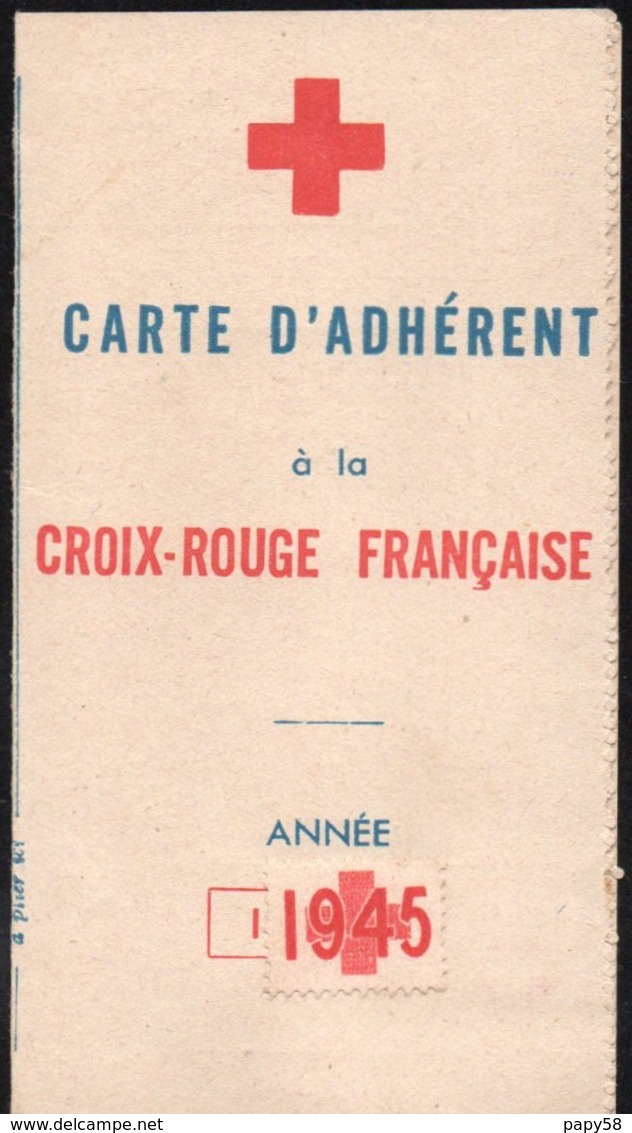 Vieux Papiers > Cartes > Non Classés Carte D Adhérent à La Croix Rouge Française - Autres & Non Classés