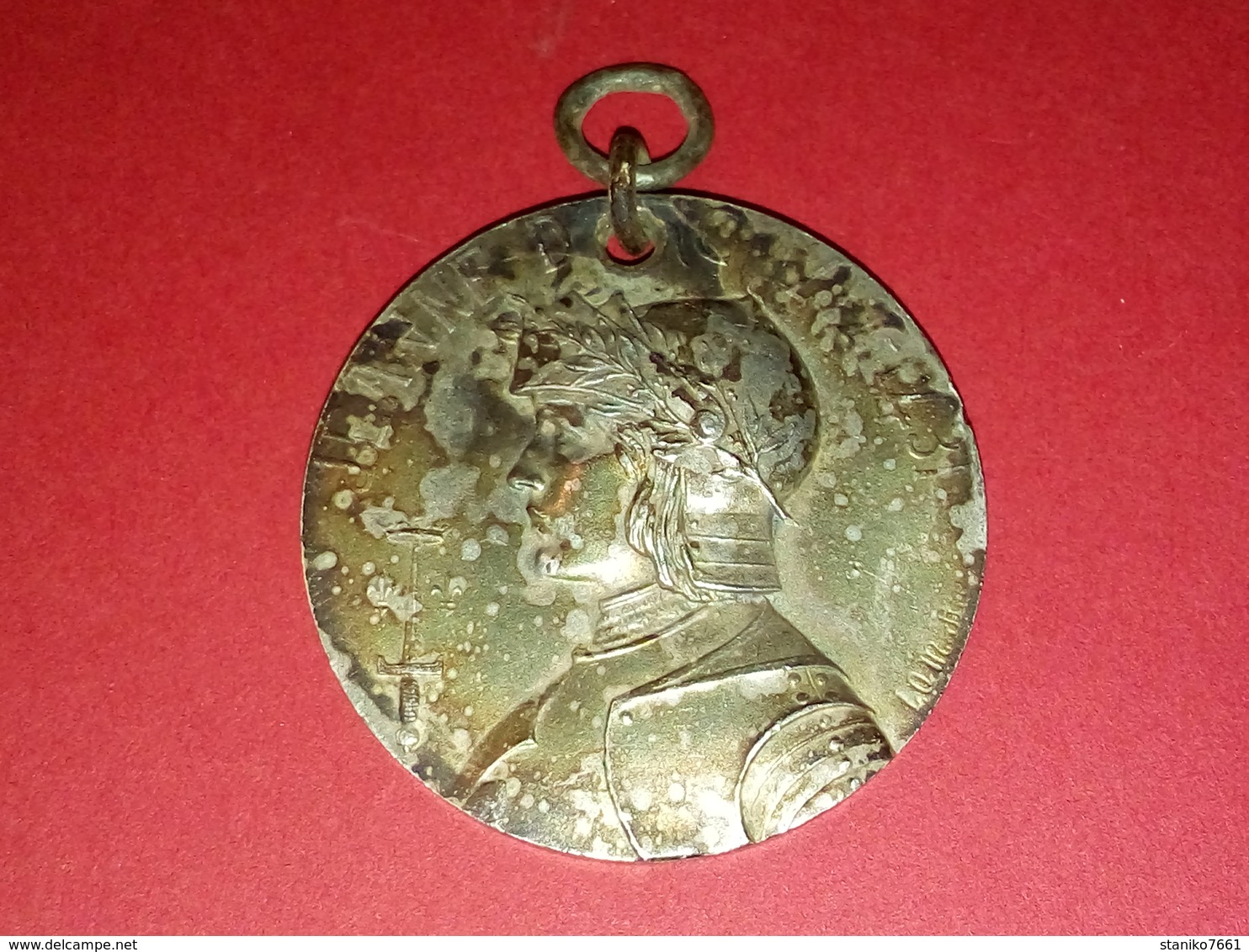 SUPERBE MÉDAILLE EN BRONZE Argenté JEANNE D'ARC ELBEUF Graveur MATTEI Voir Photos Dia.40 Mm 31.50 Gr - Autres & Non Classés