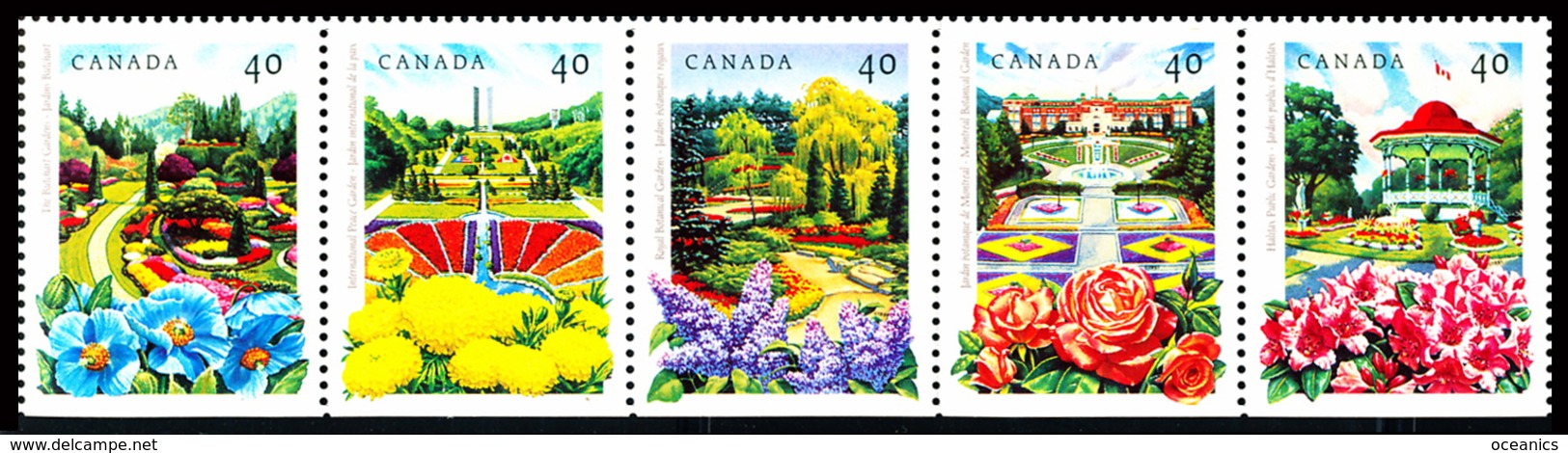 Canada (Scott No.1311-15 - Jardins Publics / Public Gardens) [**] Bande / Strip - Unused Stamps