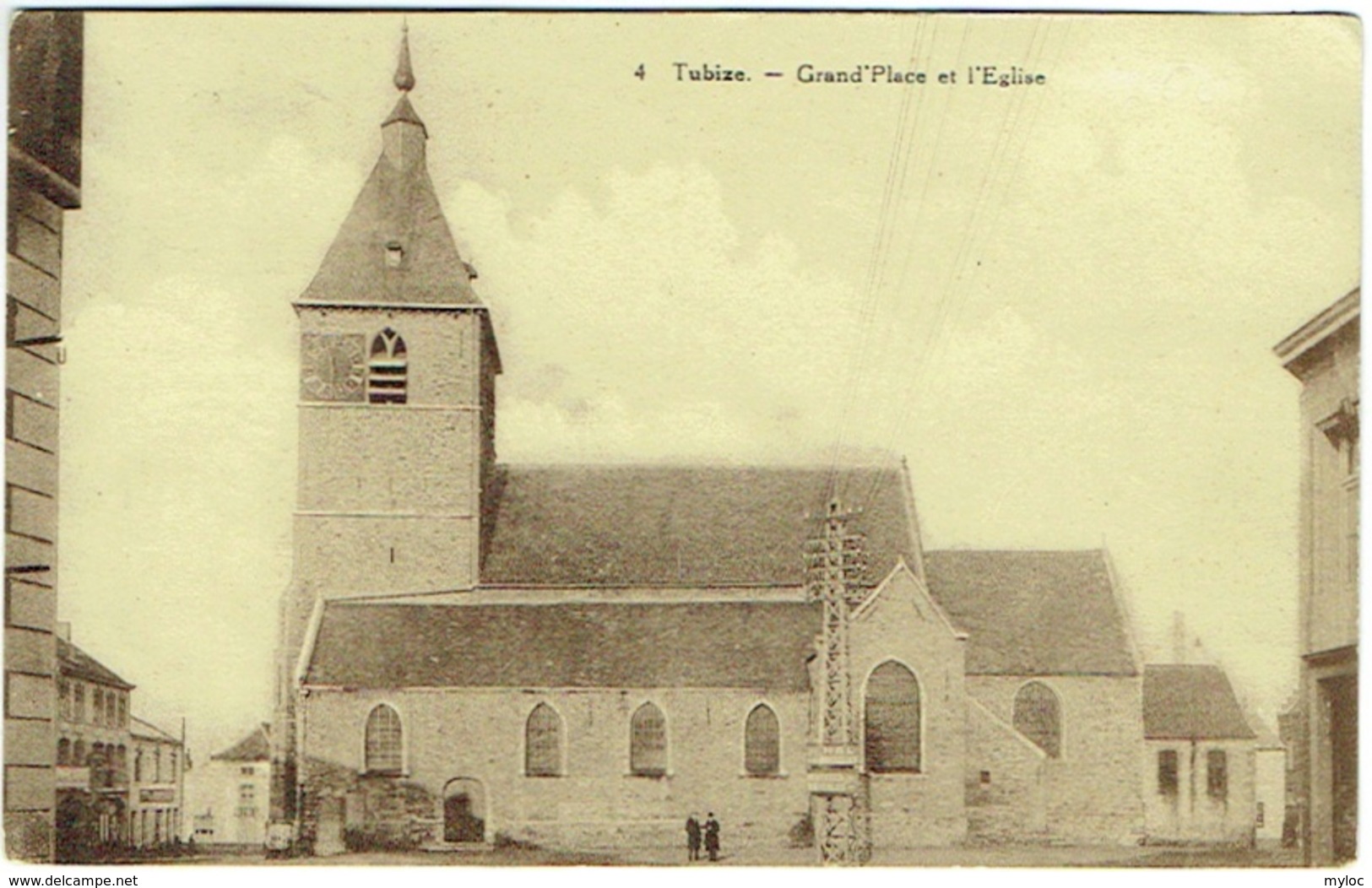 Tubize. Grand'Place Et Eglise. - Tubize