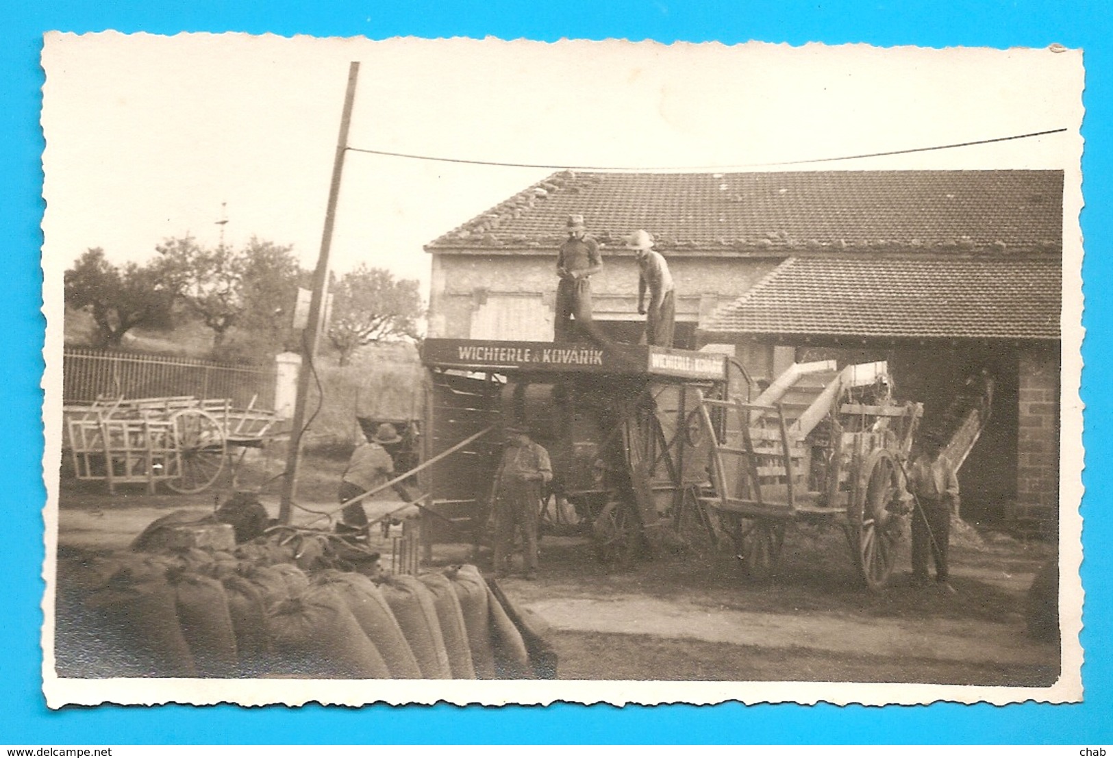 Carte Photo - BATTEUSE, WICHTERLE & KOVARIK - MACHINE AGRICOLE - Photo Maison DUPUY - Voir Description - Other & Unclassified