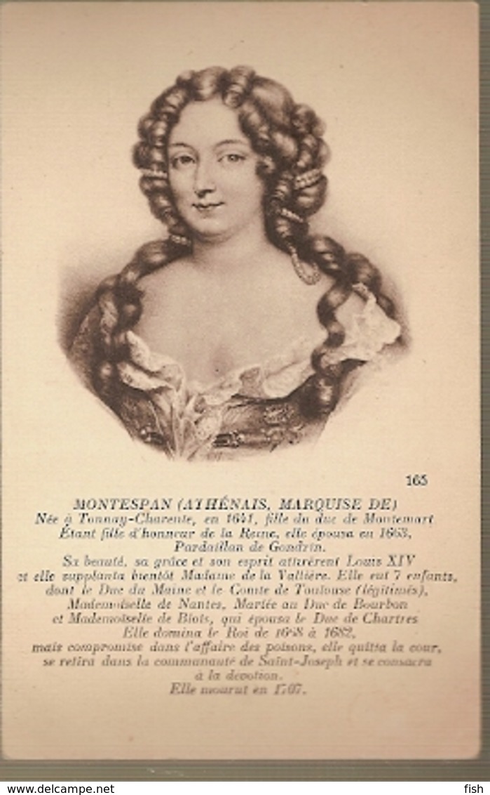 France ** & Postal, Portrait Familles Royales, Athénais, Marquise De Montespan (165) - Malerei & Gemälde