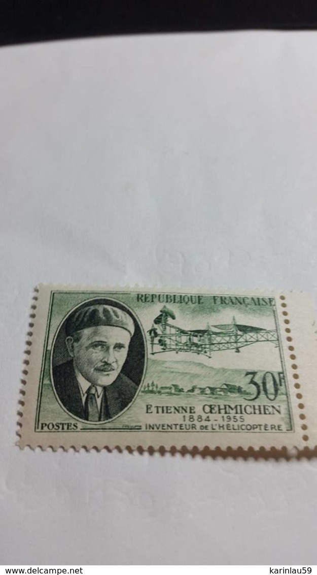 Timbre France YT N°1098 - Etienne Oehmichen / Inventeur De L'hélicoptère - 1957 - Neuf - Neufs