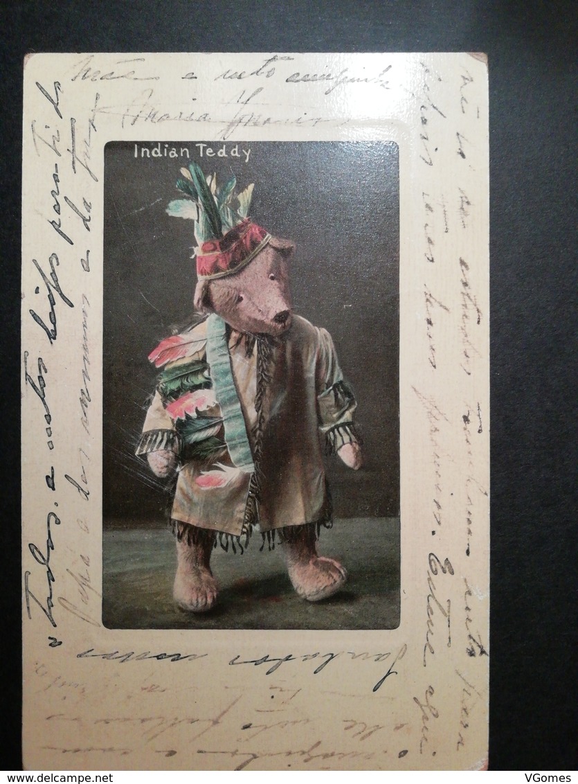 1919 Postcard "Indian Teddy" - Ed. Artchrom - The Teddy Bear Born From Theodore Roosevelt - Indianer