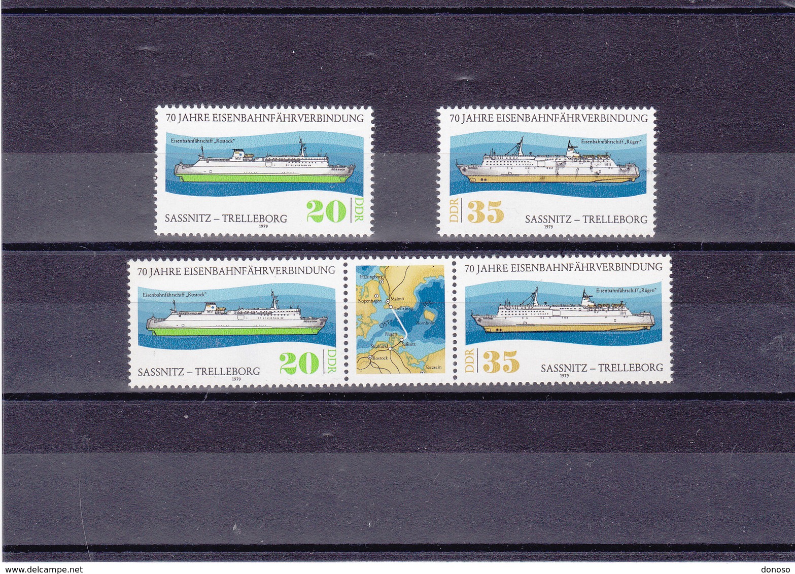 RDA 1979 BATEAUX Yvert 2094-2095 + 2095A NEUF** MNH - Unused Stamps