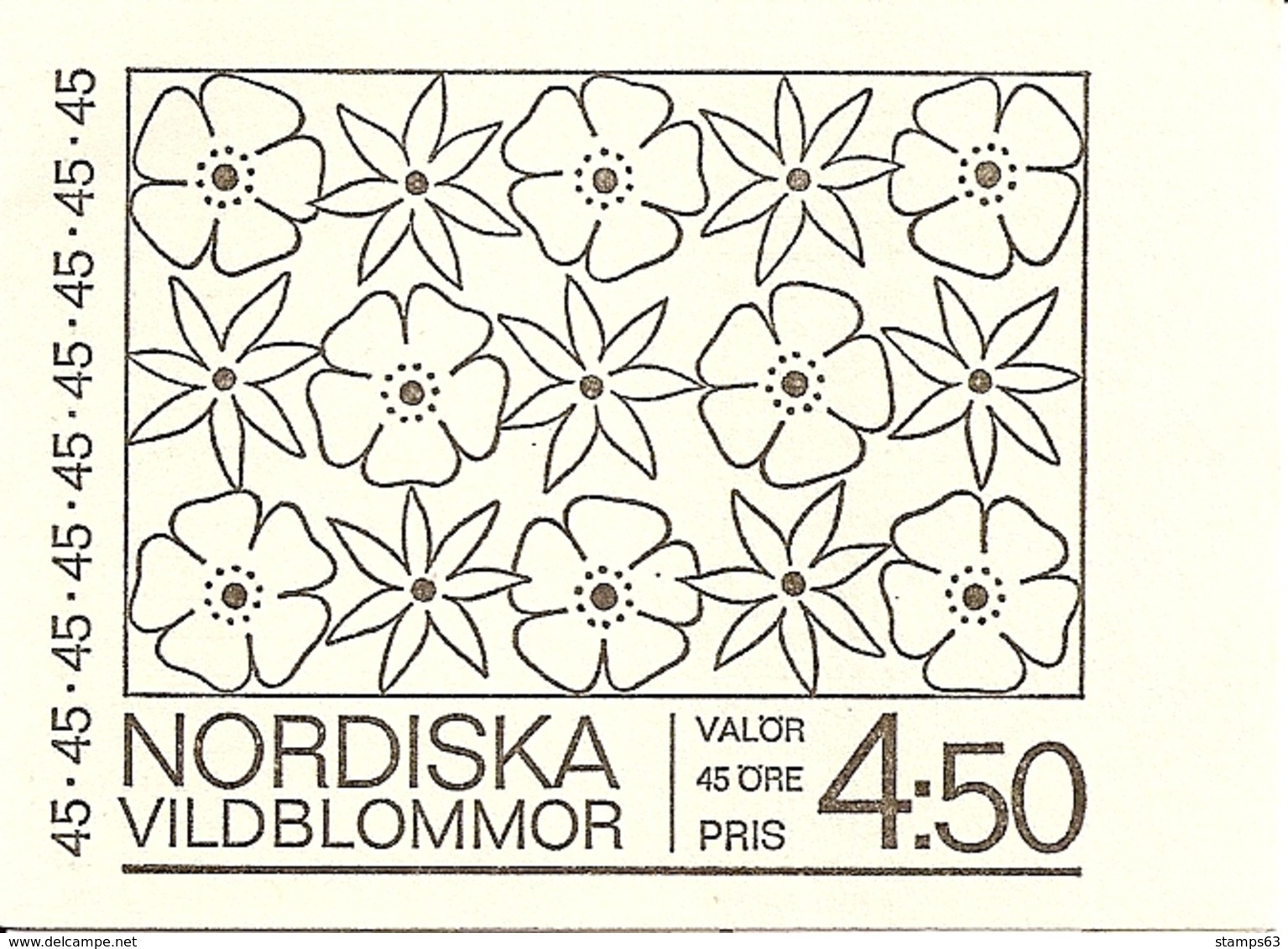 SWEDEN, 1968, Booklet 205 (Facit), Mi MH19,  Wild Flowers - 1951-80