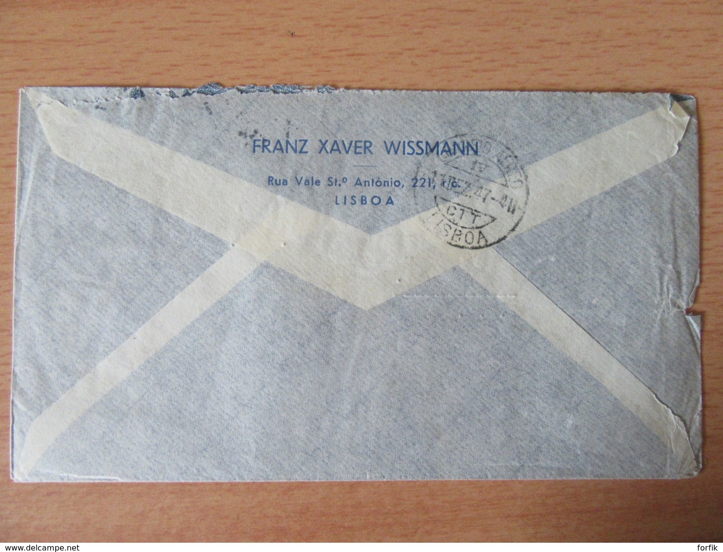 Portugal Vers Etats-Unis - Enveloppe Avec Timbre YT N°695 - Cachet 1947 - Marcophilie