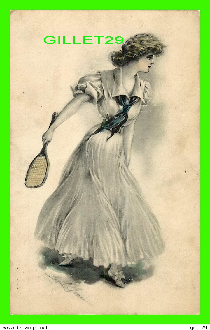 SPORTS, TENNIS - LADY PLAYING TENNIS IN 1920 - TRAVEL - - Tenis