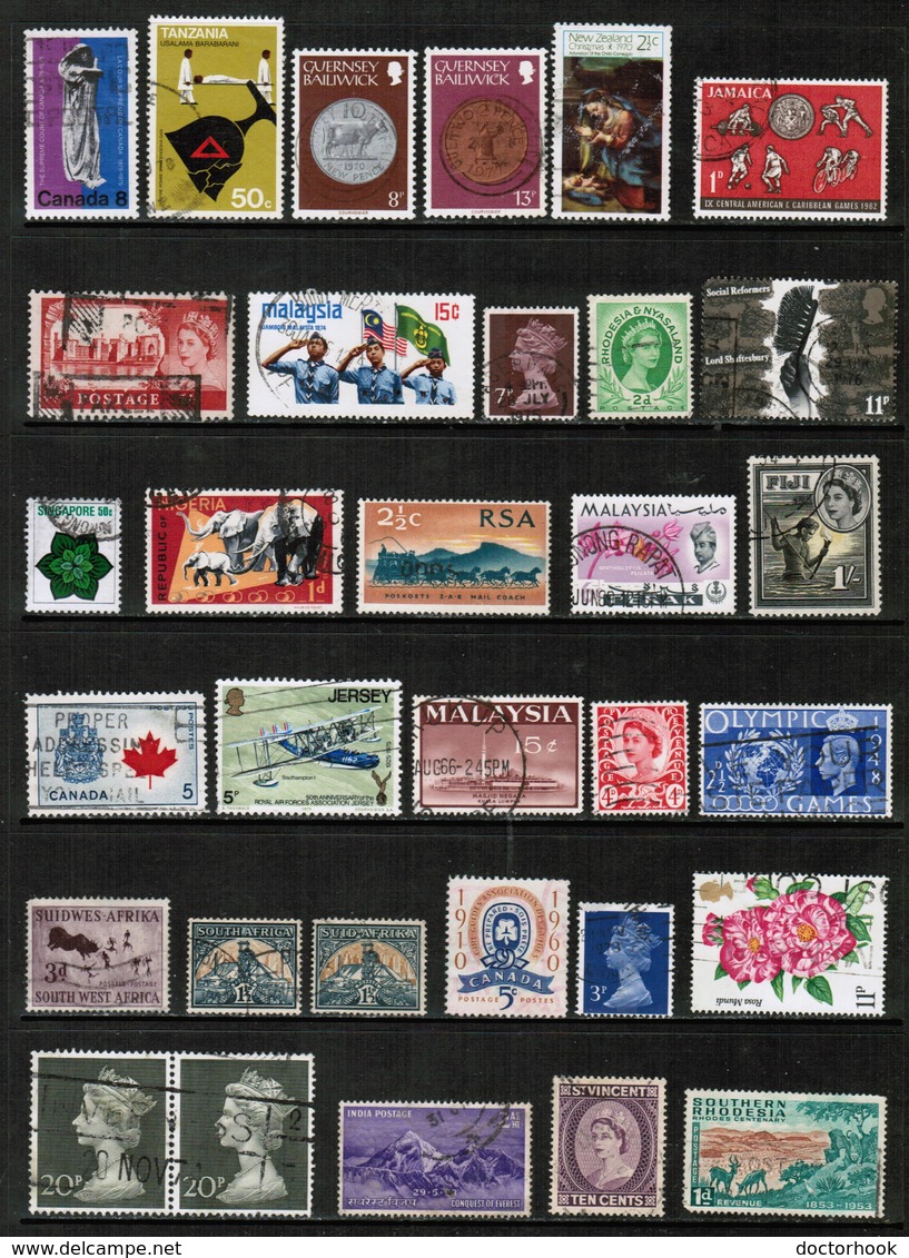 BRITISH COMMONWEALTH---Collection Of USED DL-649 - Collections (without Album)