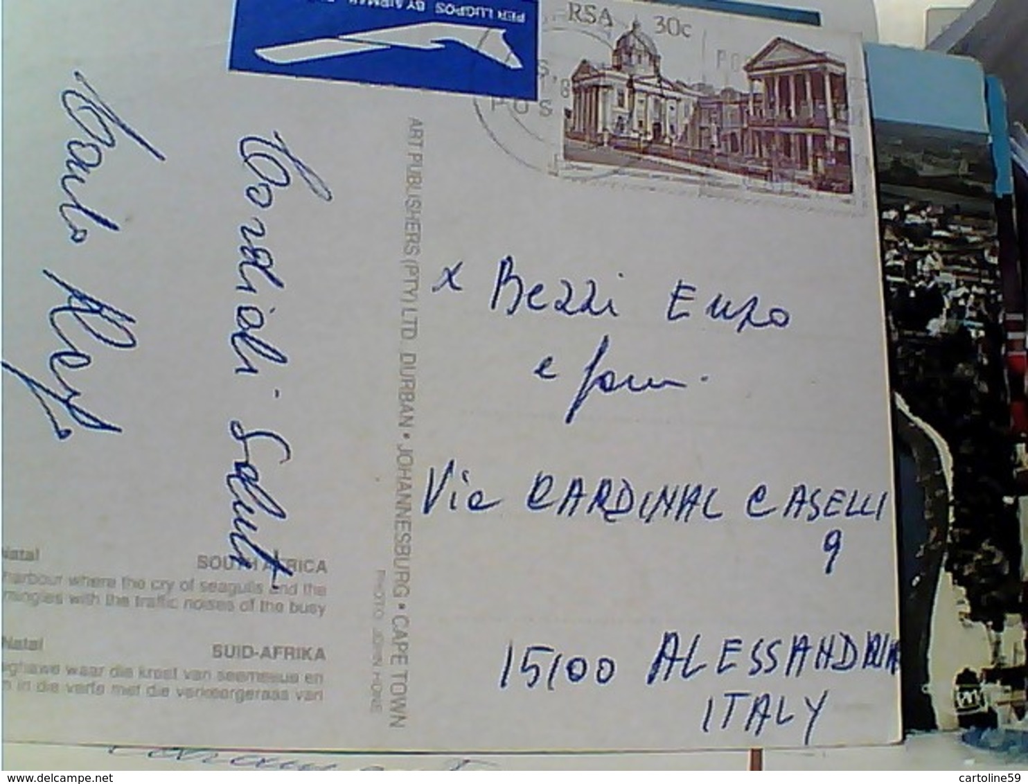 SUD AFRICA AFRIKA SUID DURBAN NATAL PORTO HABOUR  RSA STAMP TIMBRE SELO 30c Old Legislative Assembly Building GX5760 - Sud Africa