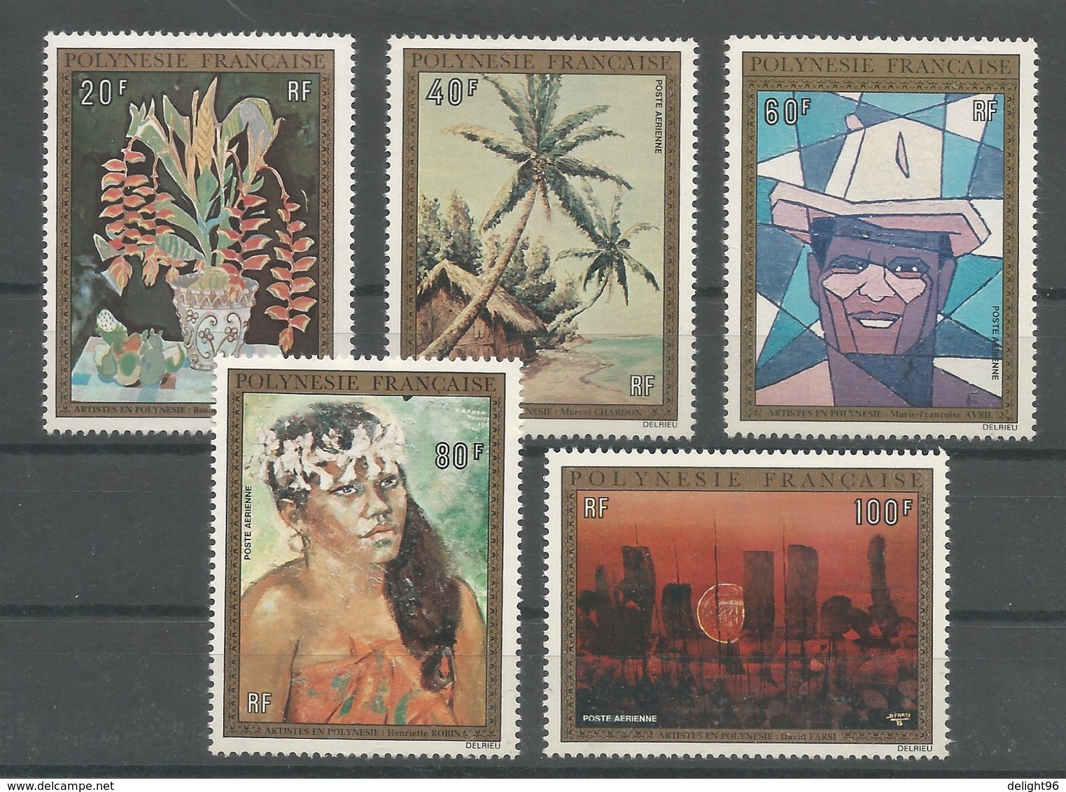 1974 French Polynesia Paintings Set (** / MNH / UMM) - Moderne