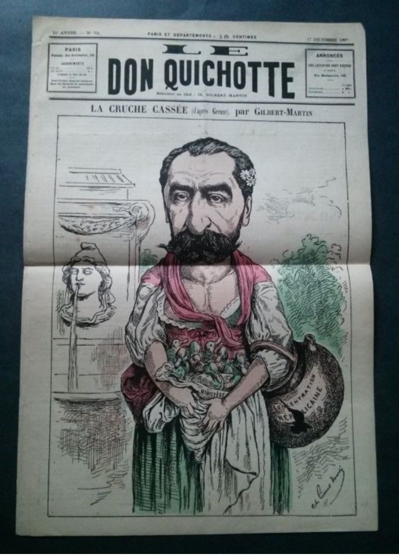 Le Don Quichotte, La Cruche Cassée Par Gilbert-Martin, 17 Décembre 1887. - 1850 - 1899