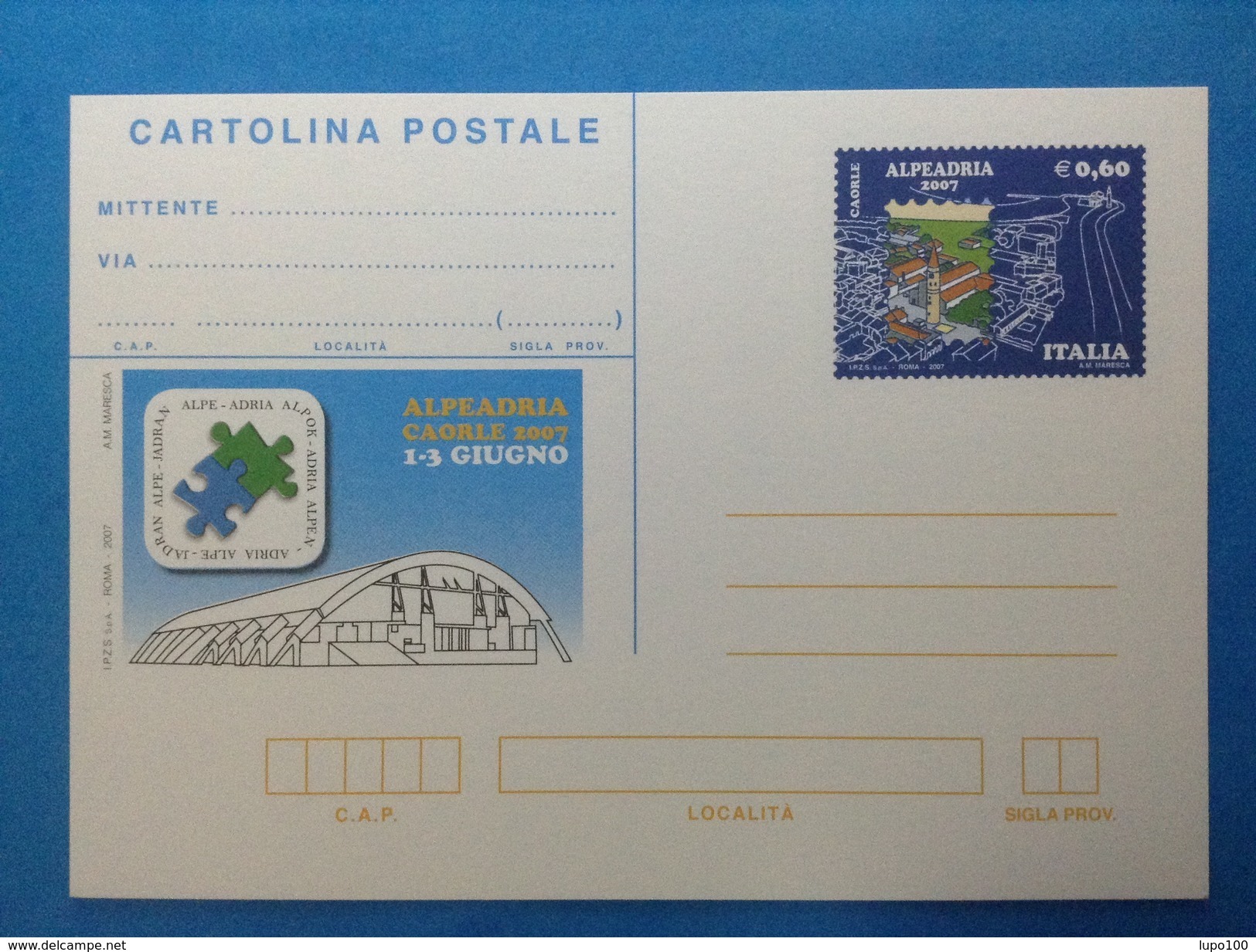 2007 ITALIA CARTOLINA POSTALE NUOVA NEW MNH** ALPEADRIA CAORLE - Interi Postali