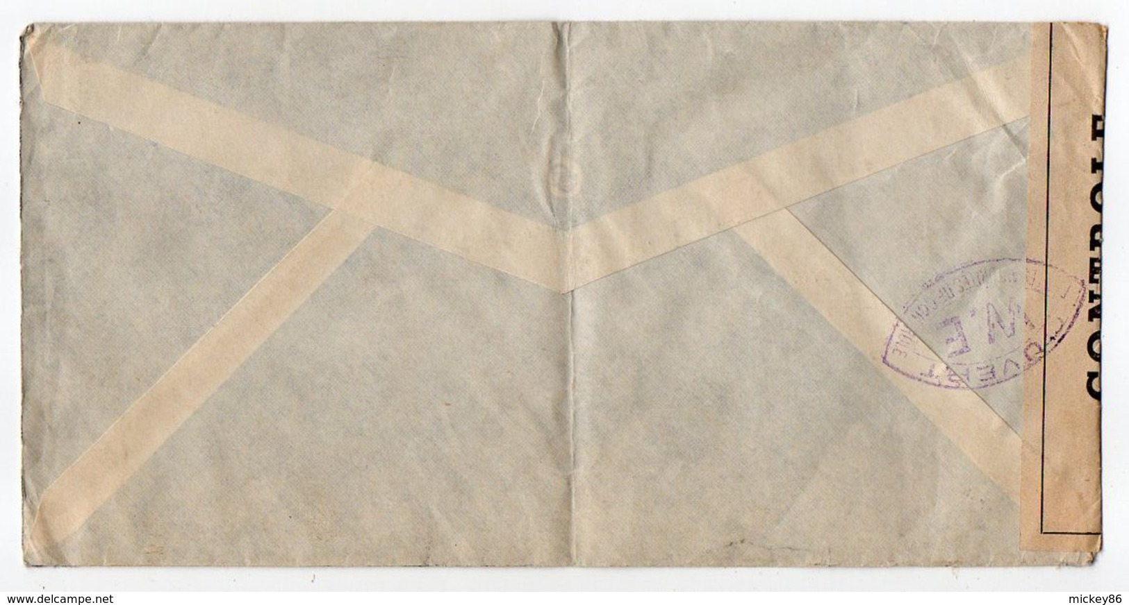 Suisse-1940-Lettre CENSUREE (W.E) De Bâle Pour La France -timbre --cachet -- Personnalisée  G.KIEFFER & Cie - Briefe U. Dokumente