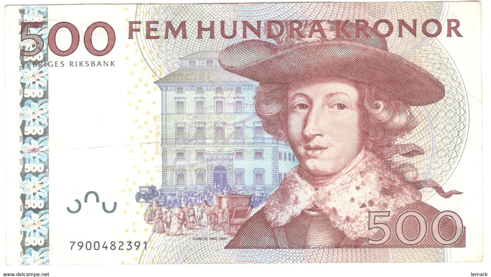 Sweden 500 Kronor 2007 P66c VF - Suède