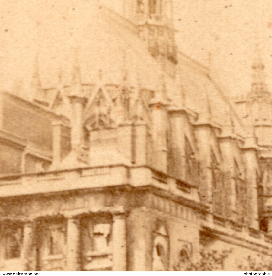 La Commune De Paris Palais De Justice Ruines Ancienne Photo Loubere 1871 - Old (before 1900)