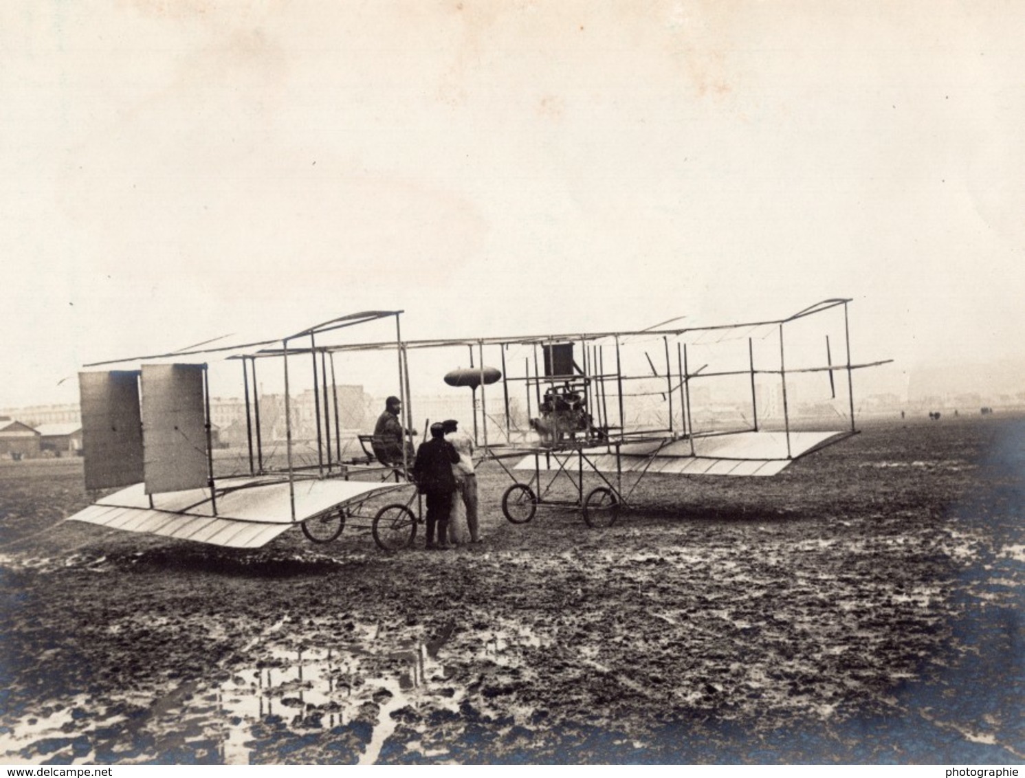 France Issy-les-Moulineaux Aviation Aeroplane Biplan Cesar Ancienne Photo 1910 - Aviation