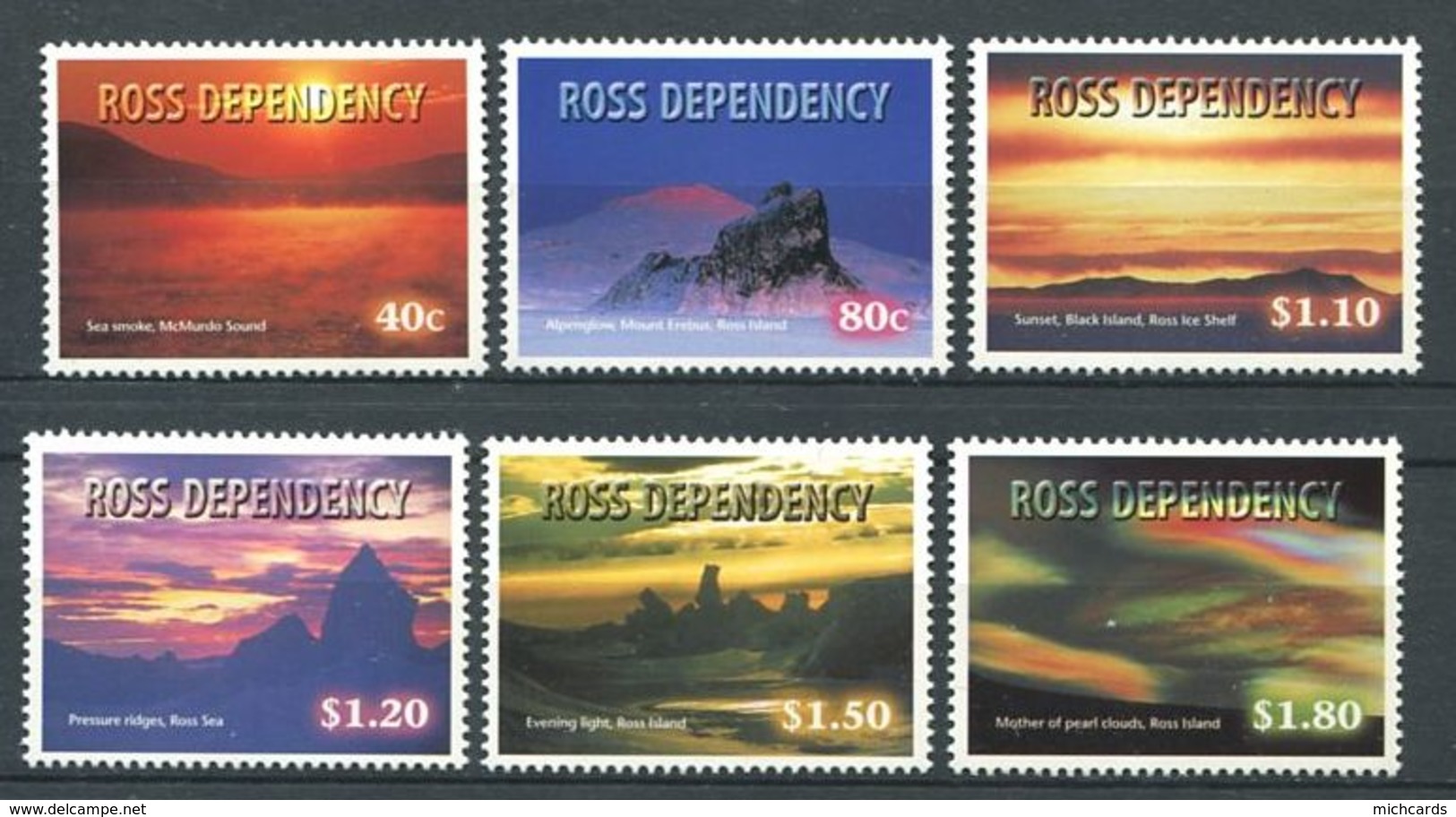 240 TERRE DE ROSS (Nle Zelande) 1999 - Yvert 66/71 - Couche De Soleil - Neuf ** (MNH) Sans Charniere - Neufs