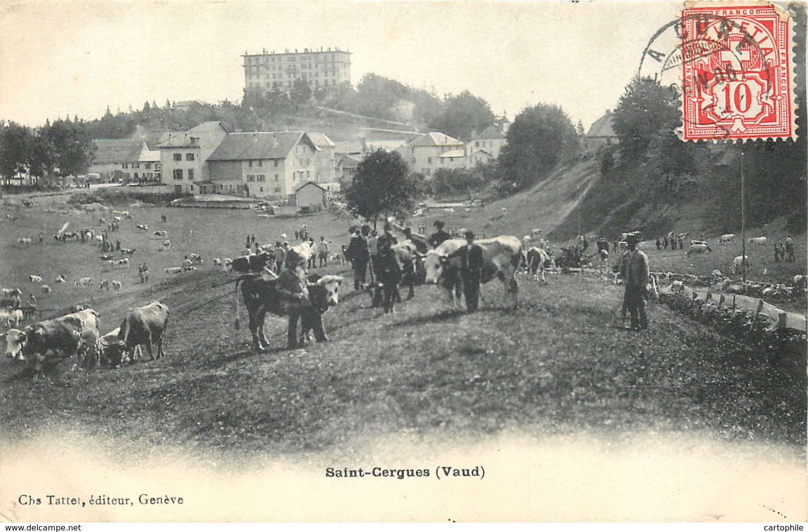 Suisse - Saint Cergues - Une Vue De La Foire En 1906 - Saint-Cergue