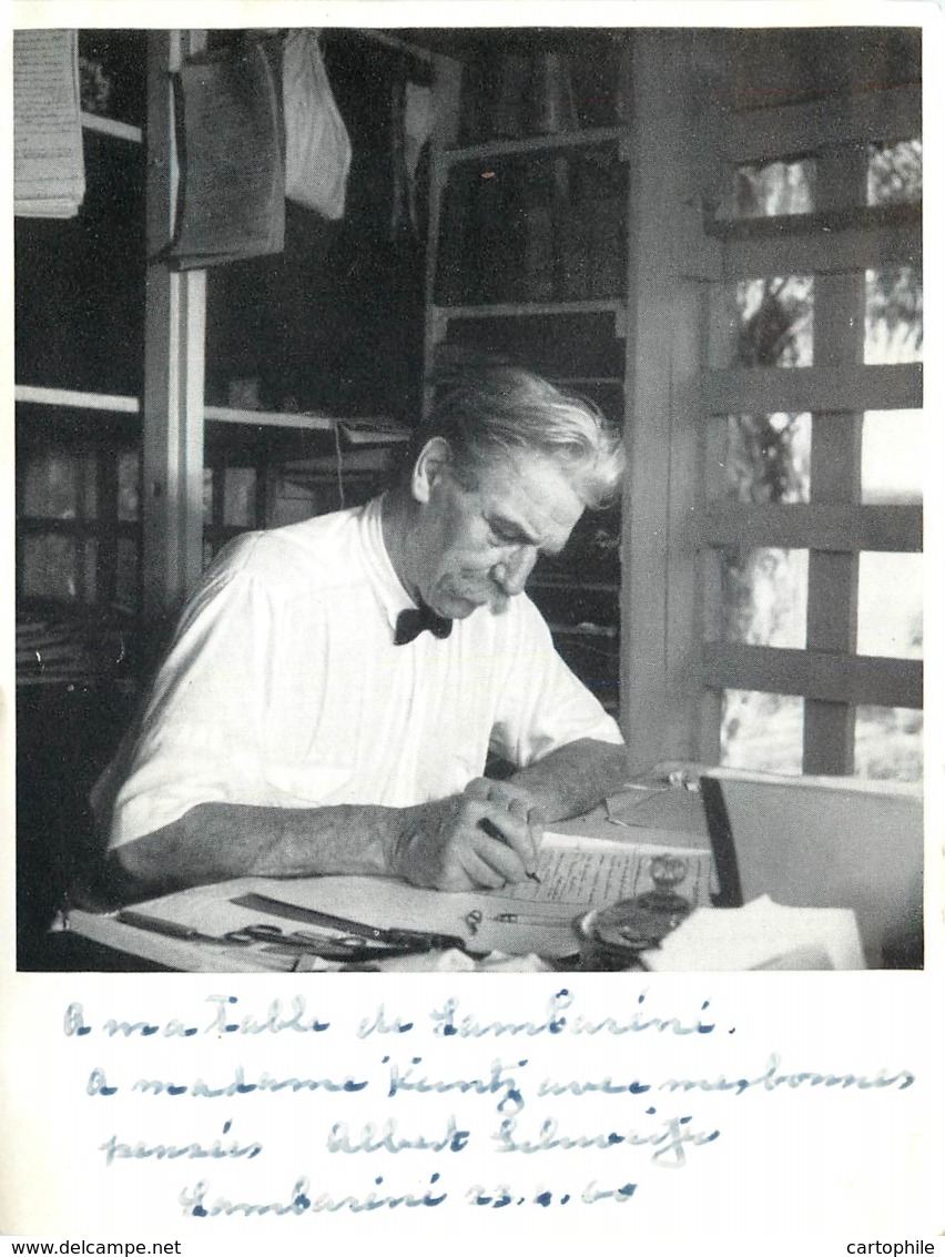 GABON - Hopital De Lambarené - Photo Ecrite Par Le Médecin Albert Schweitzer En 1960 (rare Autographe) - Gabon