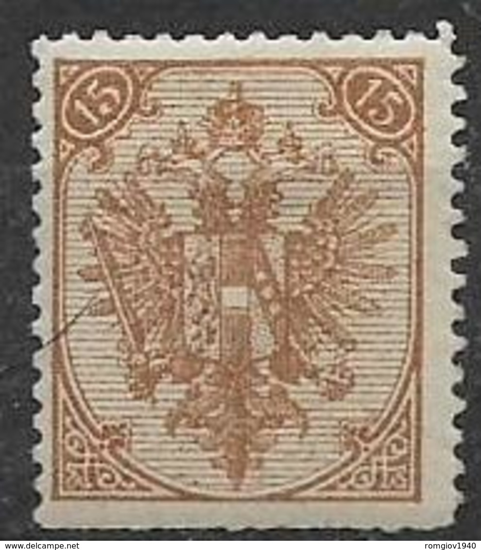 BOSNIA EZERGOVINA  1894-98 STEMMA DENT.12 E 1/2 UNIF. 6/I MLH VF - Bosnia Erzegovina