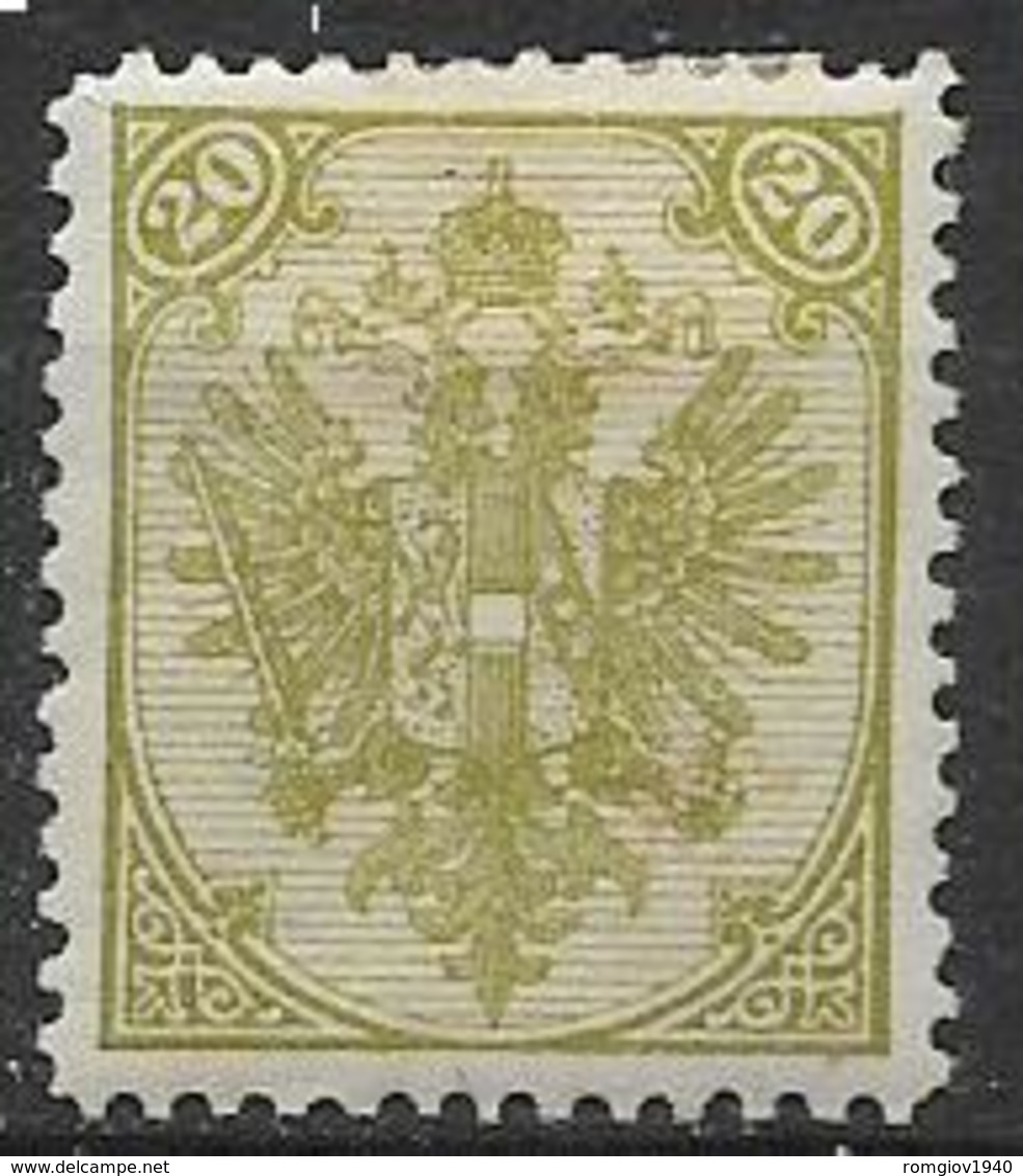 BOSNIA EZERGOVINA  1894-98 STEMMA DENT.12 E 1/2 UNIF. 7/I  MLH VF - Bosnia Erzegovina