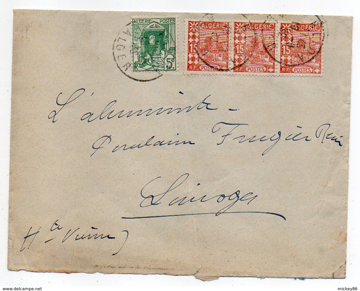 Algérie --1932--Lettre De  BLIBA  Pour LIMOGES (France)- Timbres --Cachets - - Lettres & Documents