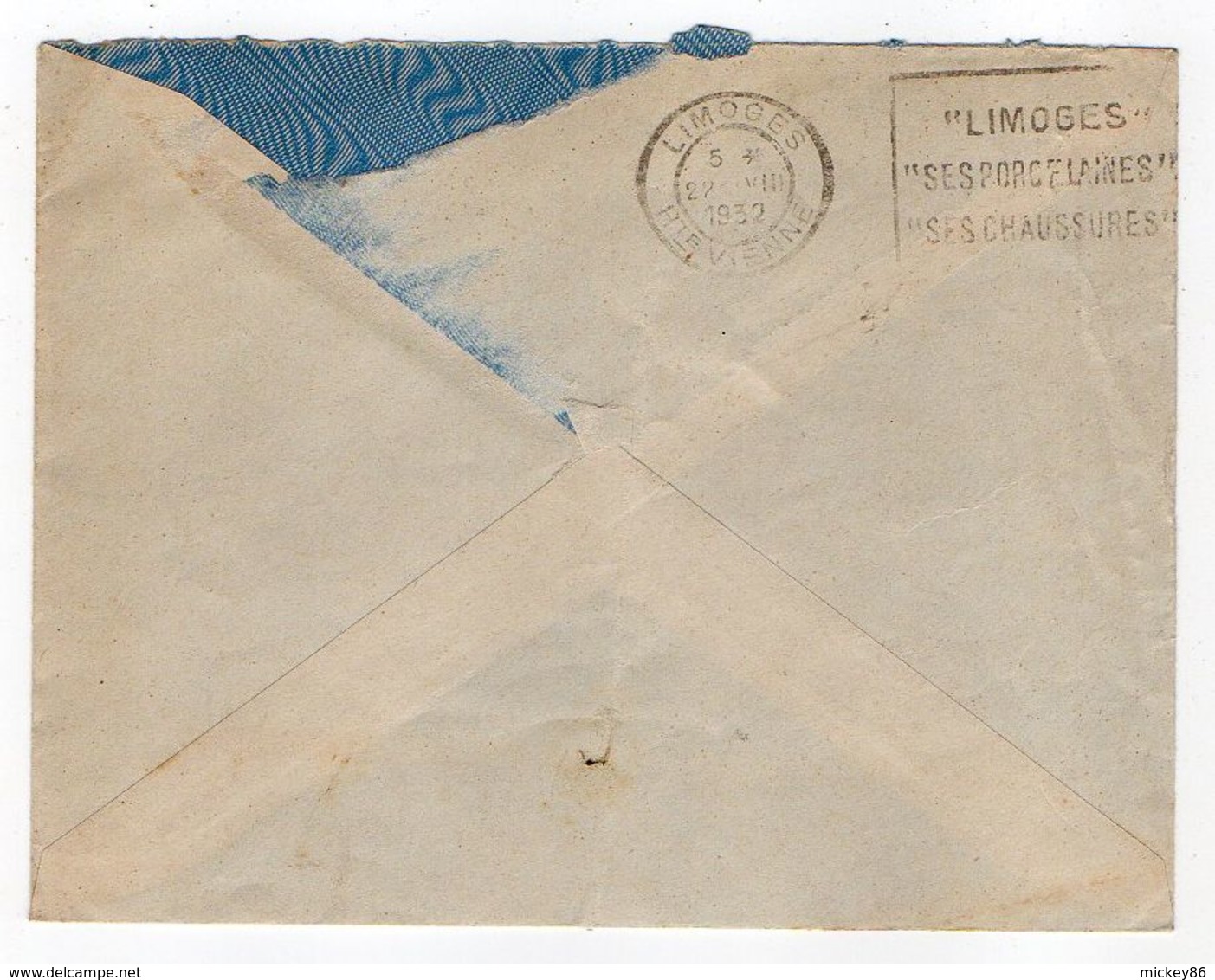 Algérie --1932--Lettre De  BLIBA  Pour LIMOGES (France)- Timbres --Cachets - - Lettres & Documents