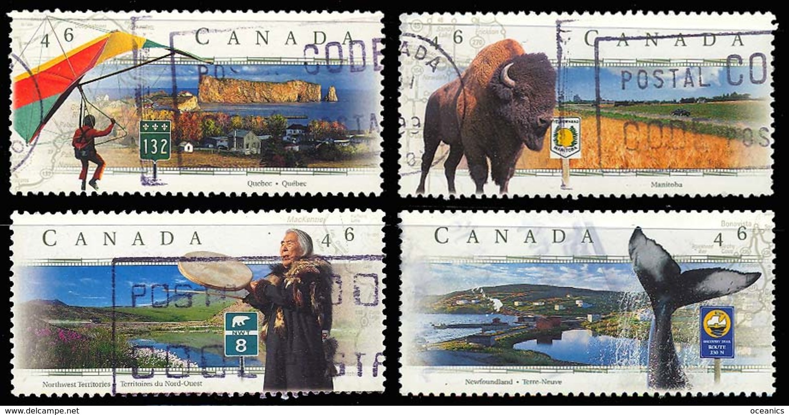 Canada (Scott No.1780-83 - Scenic Highway - 3) (o) Set - Oblitérés