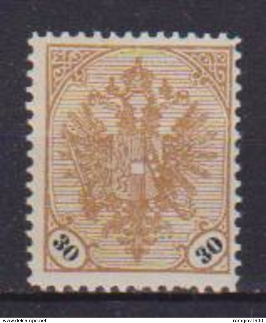 BOSNIA EZERGOVINA  1901-05 STEMMA CON CIFRE IN NERO SU BIANCO UNIF. 25/MLH VF - Bosnia Erzegovina