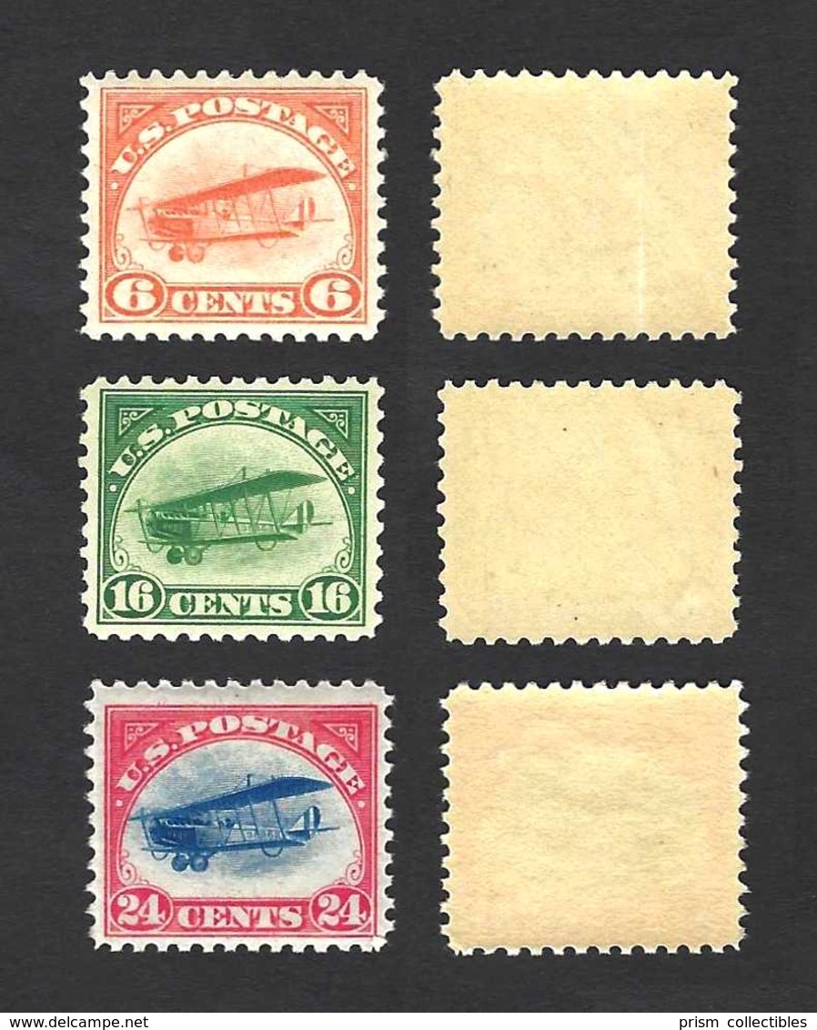 US First Airmails 1918 Curtis Jenny ... Wonderful Set ...  Scott # C1-C3 ... MNH ** - 1b. 1918-1940 Unused