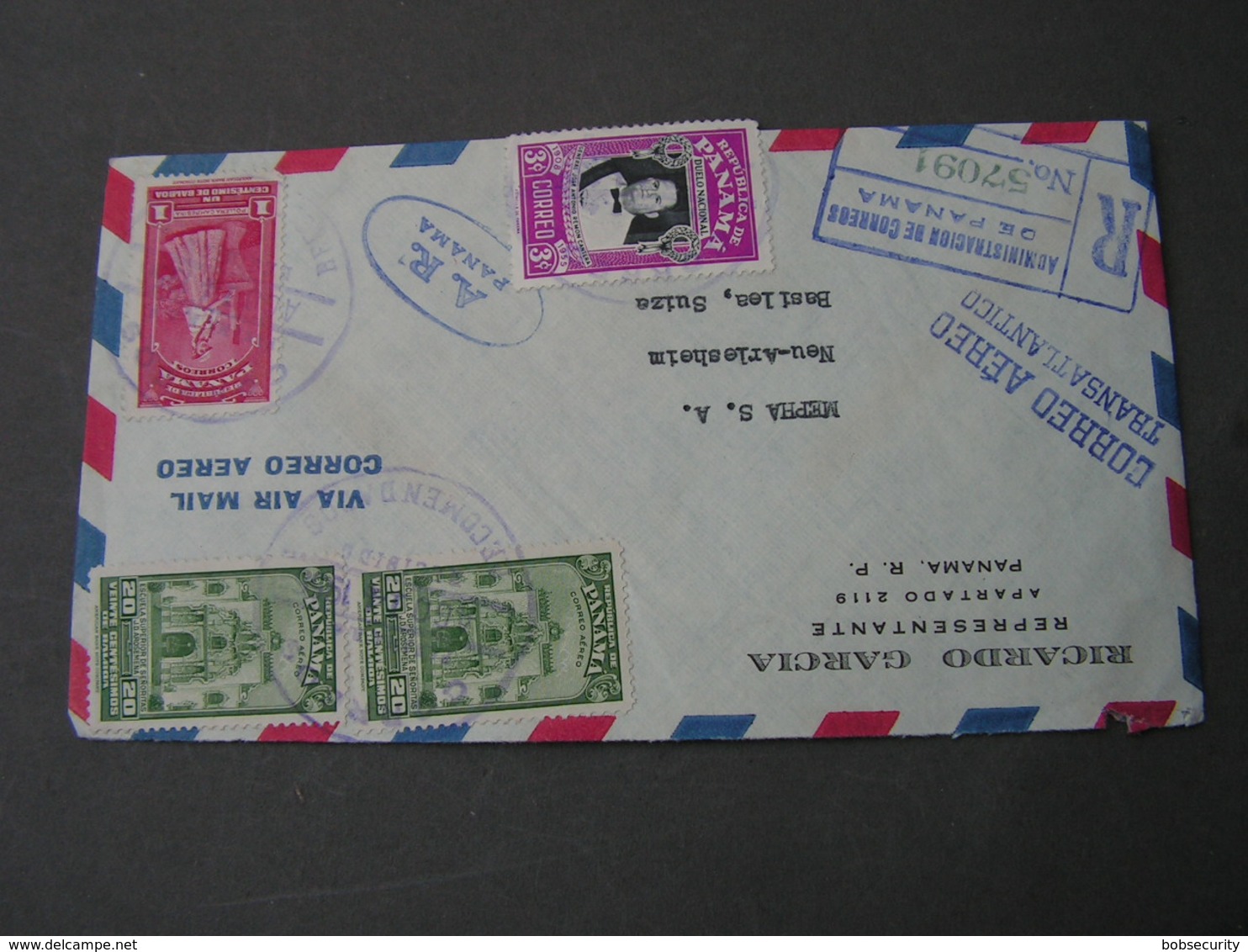 Panama R-cv. Aarival Dornach SST 1953 - Panama