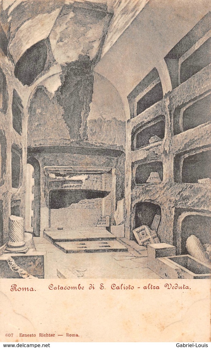 Roma Catacombe Di S. Calisto - Altra Veduta.- Carta Non Inviata - Andere Monumente & Gebäude