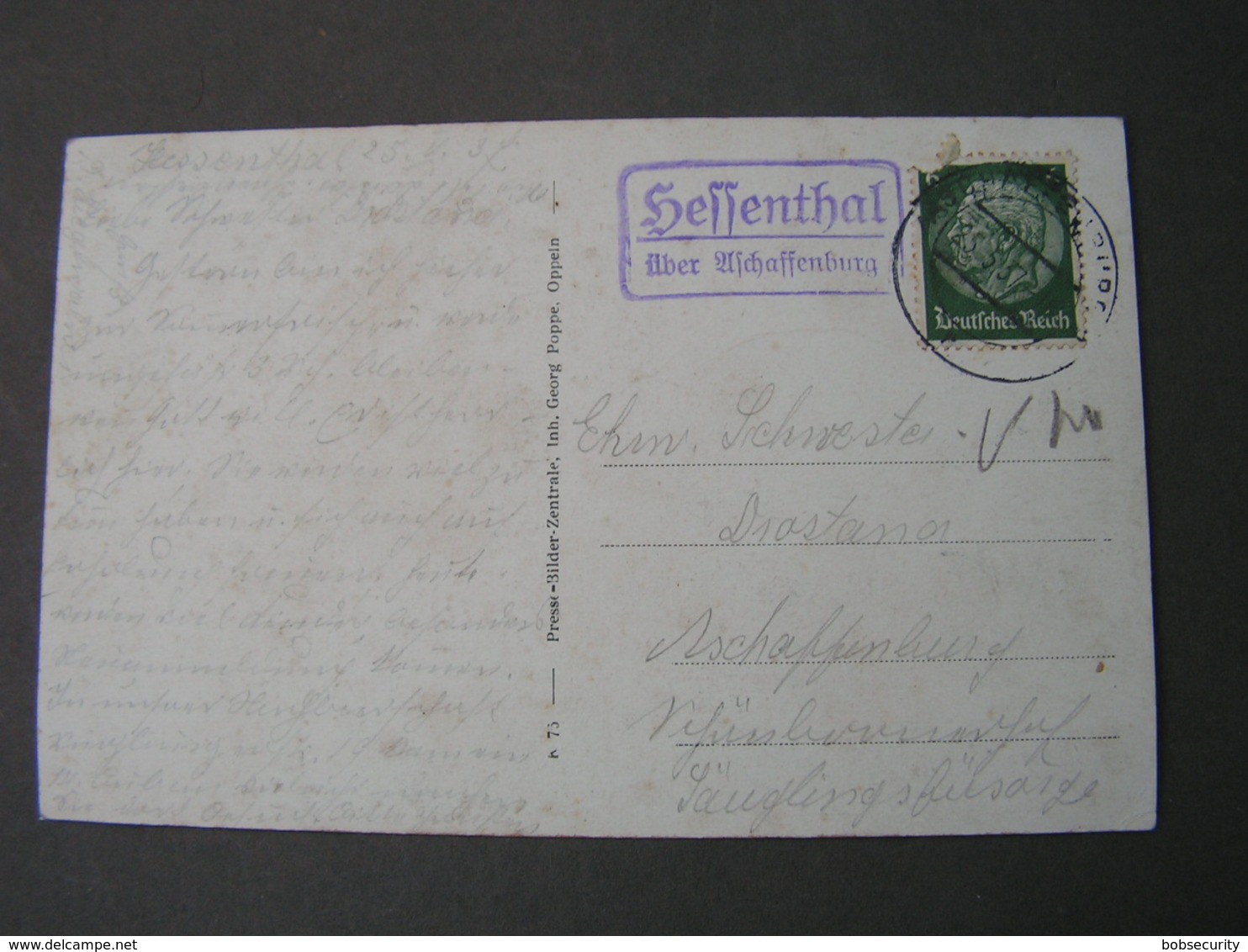 Hessenthal, Aschaffenburg Landpost ,,, AK 1937 - Briefe U. Dokumente