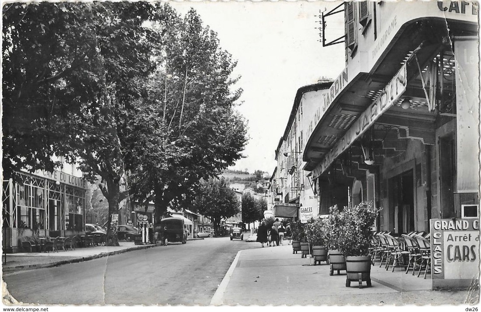 Privas-en-Vivarais (Ardèche) - Cours Du Palais, Café Du Jardin - Edition Cellard, Carte N° 48.717 - Privas