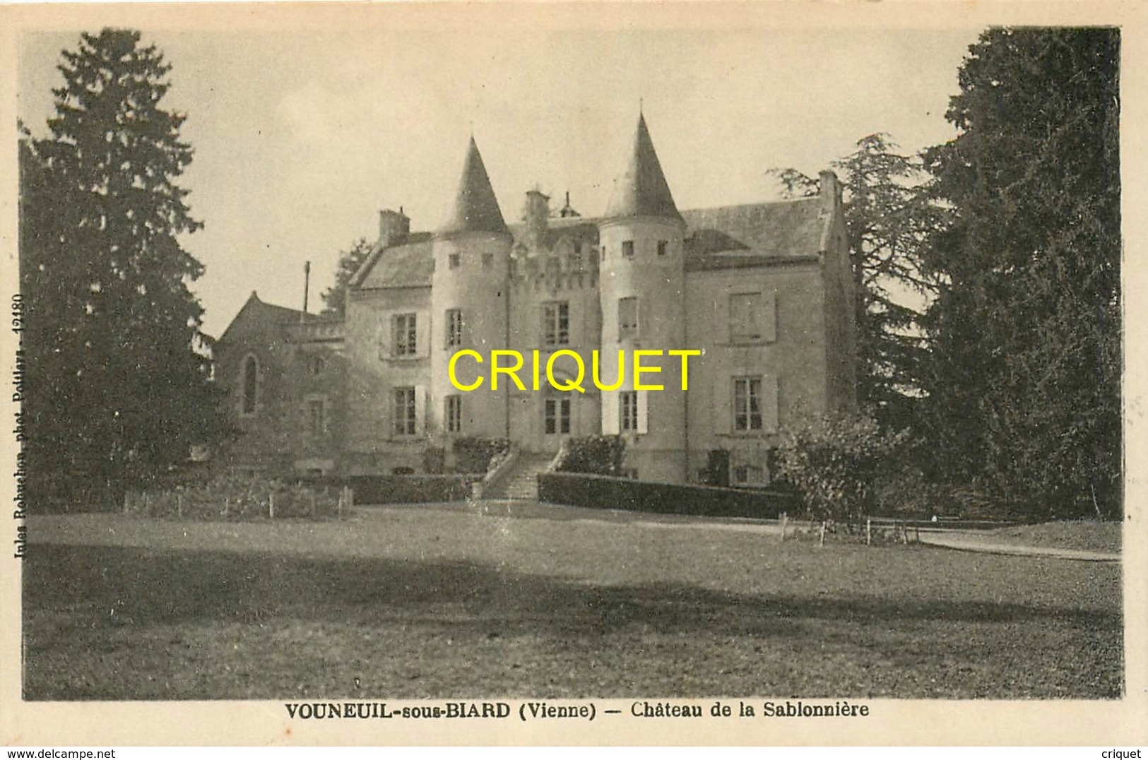 86 Vouneuil Sous Biard, Chateau De La Sablonnière, Cliché Pas Très Courant - Vouneuil Sous Biard