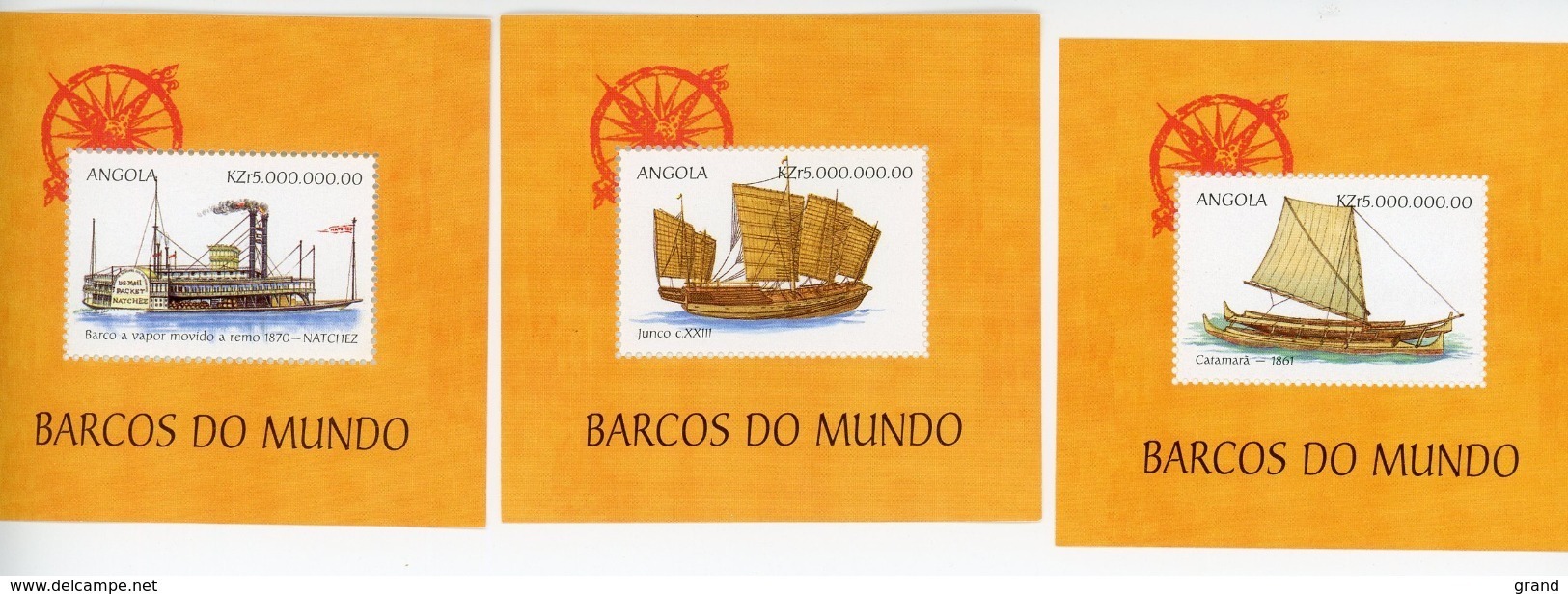 Angola 1999-Bateaux Anciens-YT B62+64+66***MNH - Angola