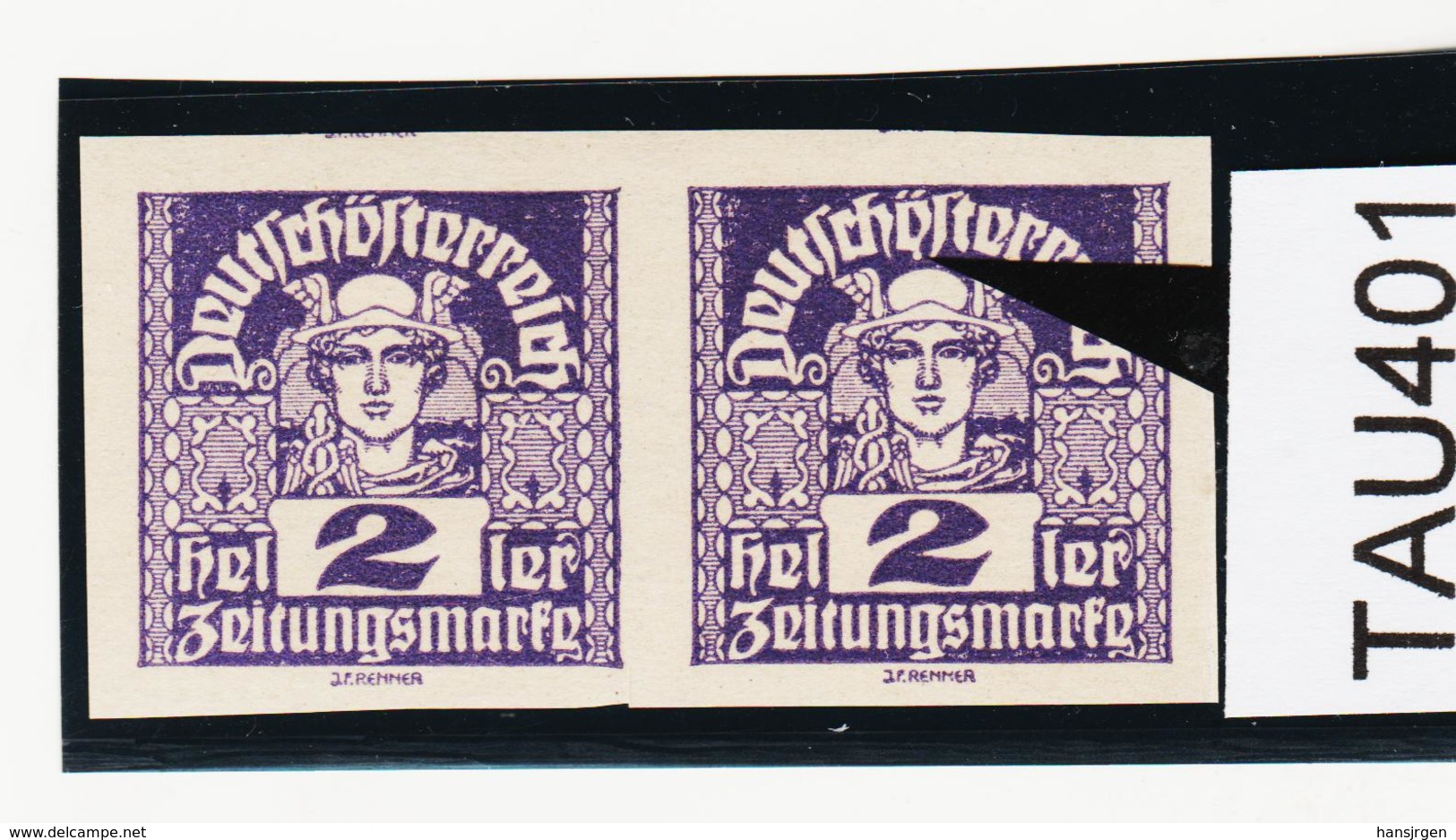 TAU401 ÖSTERREICH 1920 Michl 293 PLATTENFEHLER (als Beweis 2 Stück Eingestellt) Ein Ö Punkt Unten ** Postfrisch - Errors & Oddities