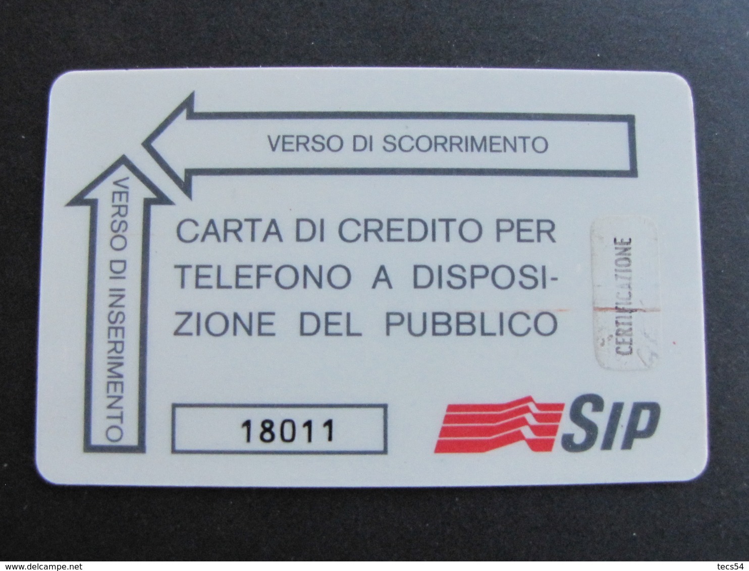 ITALIA 4014 C&C - USI SPECIALI CARTA CREDITO BIANCA SIP - Usi Speciali