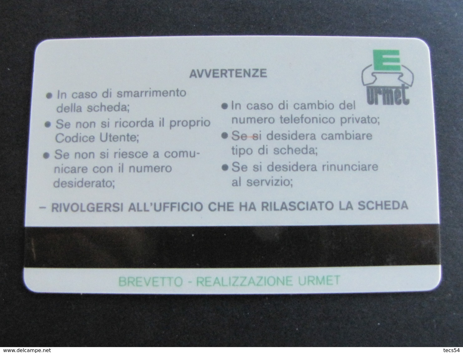 ITALIA 4014 C&C - USI SPECIALI CARTA CREDITO BIANCA SIP - Usi Speciali