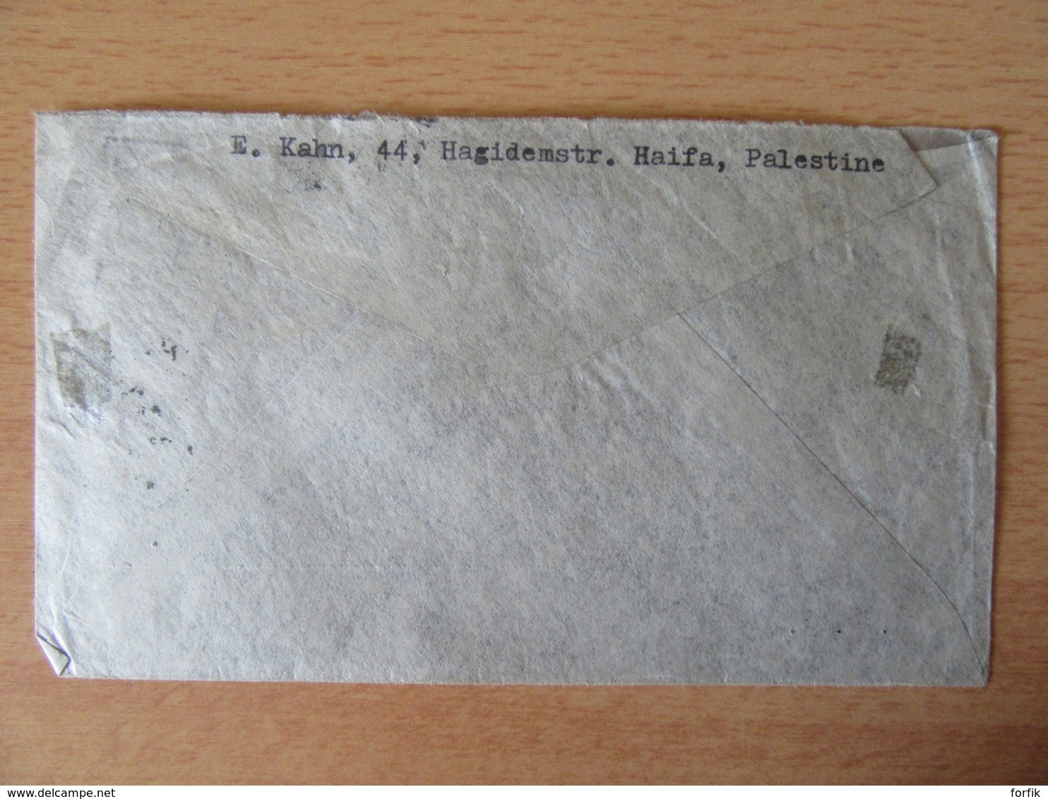 Palestine Vers Etats-Unis - Bel Affranchissement Sur Enveloppe (Timbres YT N°66 Et 74 X 6 Non-oblitérés) - Vers 1927 - Palestina