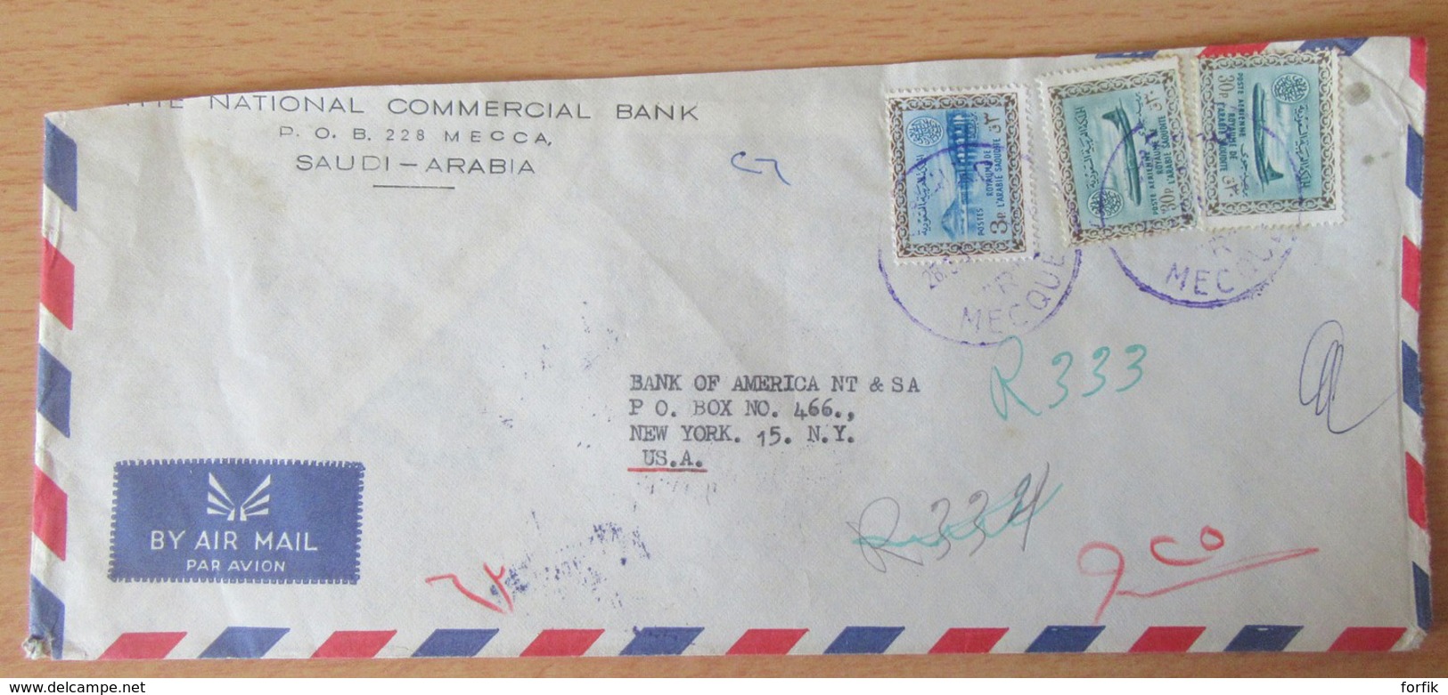 Arabie Saoudite Vers Etats-Unis - Bel Affranchissement Sur Enveloppe (dont Timbres N°PA18 X 2) - Cachet Juin 1964 - Arabie Saoudite