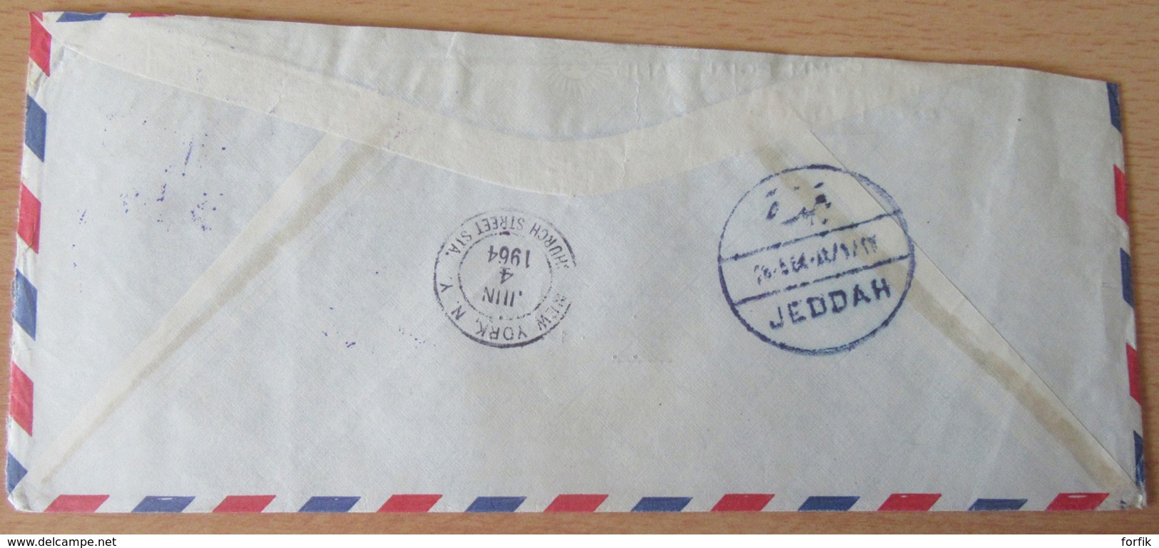 Arabie Saoudite Vers Etats-Unis - Bel Affranchissement Sur Enveloppe (dont Timbres N°PA18 X 2) - Cachet Juin 1964 - Arabie Saoudite