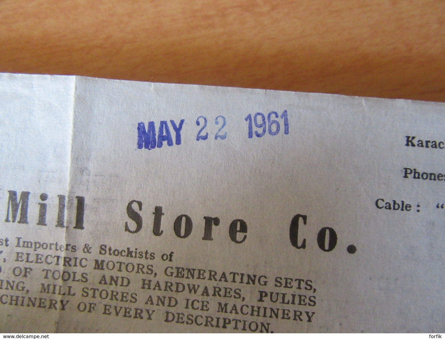 Pakistan Vers Etats-Unis - Entier Postal - Aérogramme Bombay Mill Store Circulé En 1961 Avec Timbre Surchargé YT N°128 - Pakistan