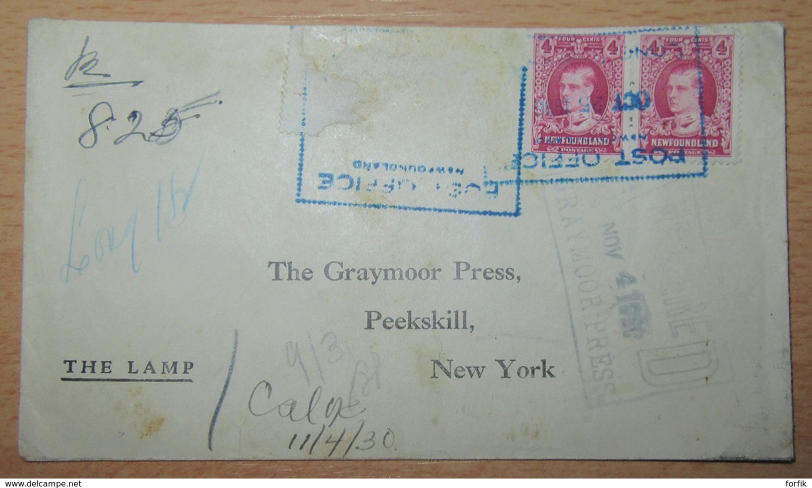 Terre-Neuve / Newfoundland - Enveloppe Vers USA Avec Paire De Timbres Michel N°132 - Beaux Cachets - 1930 - 1908-1947