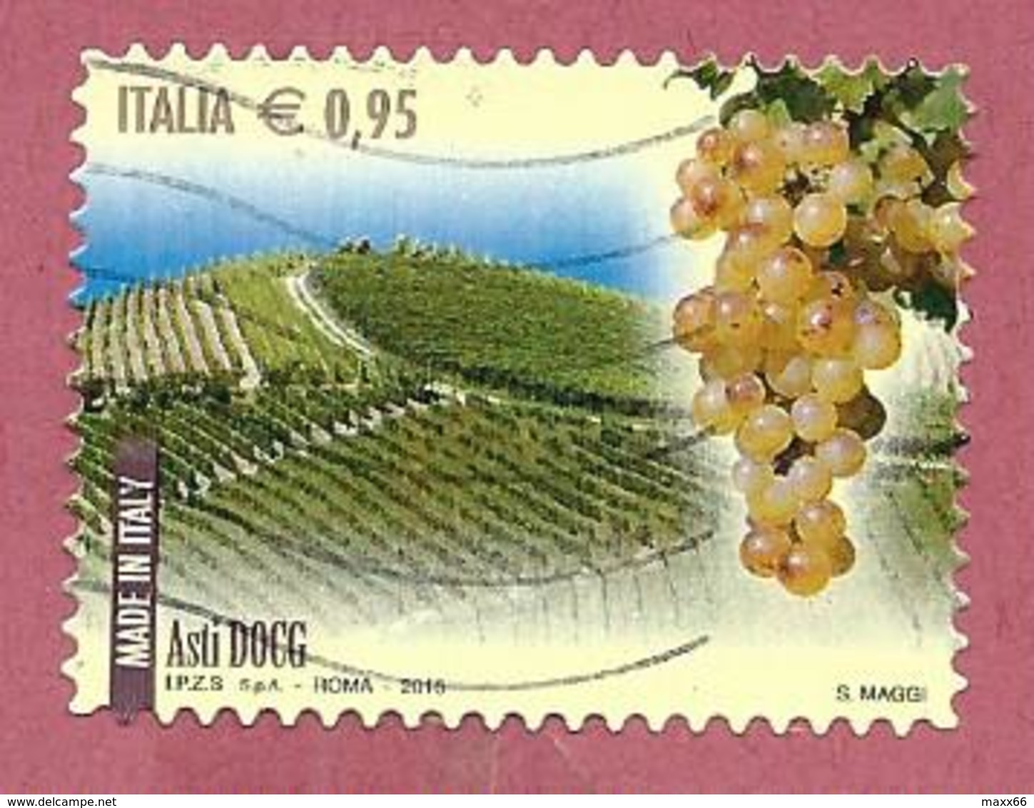 ITALIA REPUBBLICA USATO - 2015 - Made In Italy Vini DOCG - Asti -  € 0,95 - S. 3618 - 2011-20: Oblitérés