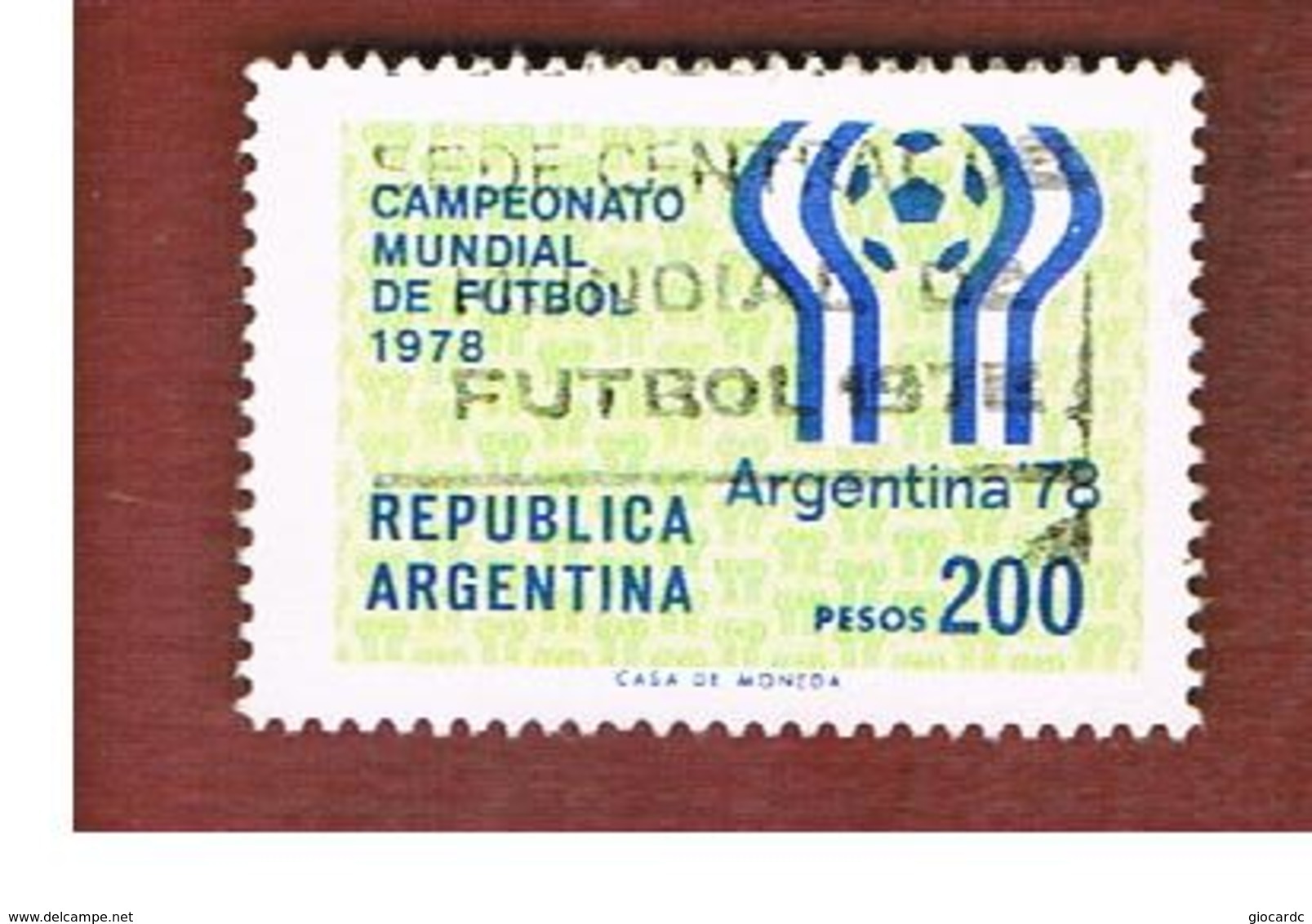 ARGENTINA - SG 1577  - 1978  WORLD CUP FOOTBALL     -   USED ° - Usati